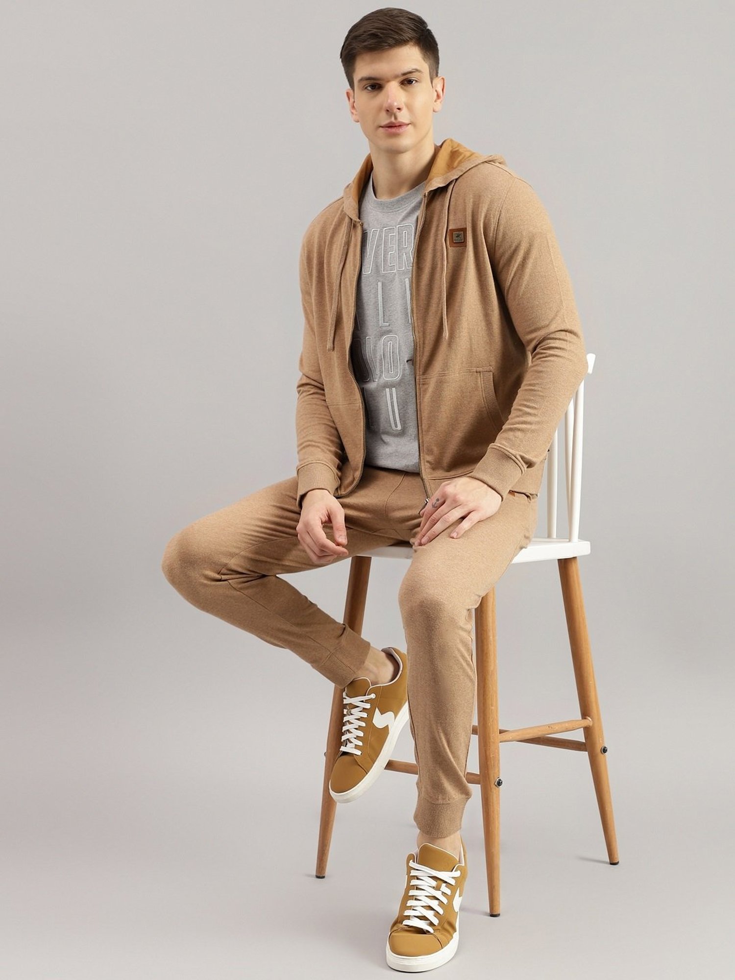 Beverly Hills Polo Club Light Brown Regular Fit Joggers