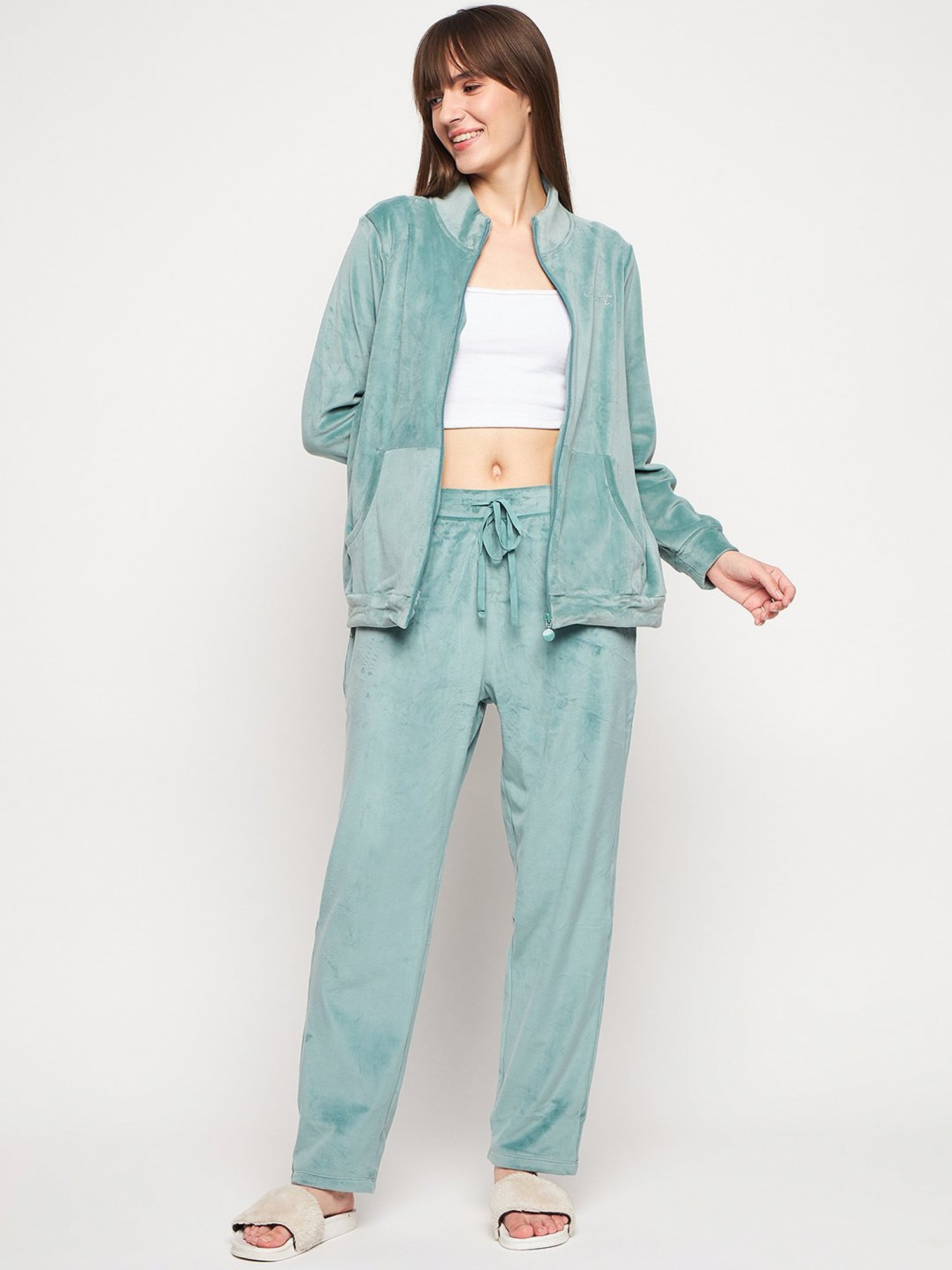 MADAME M Secret Green Sweatshirt With Pyjamas