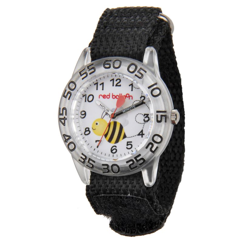 Boys' Red Balloon Plastic Time Teacher Watch - Black