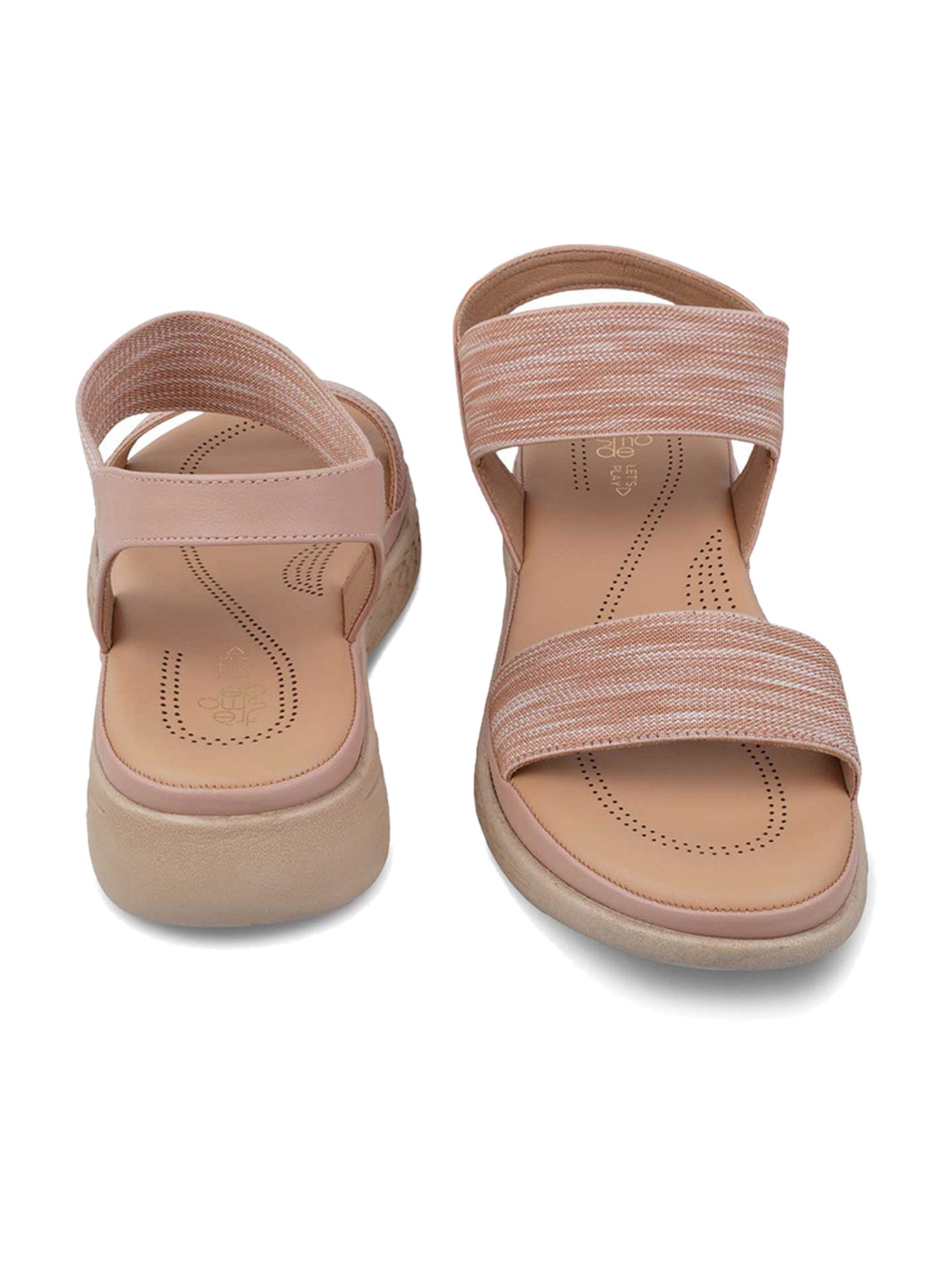 Tresmode Women's Pink Ankle Strap Wedges