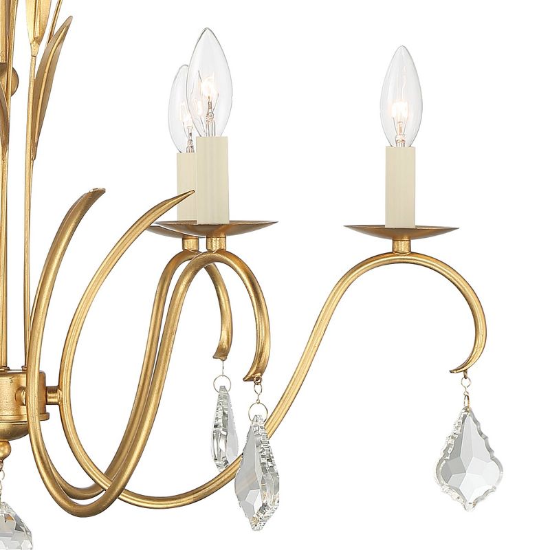 Possini Euro Design Possini Euro Gypsum 27 3/4"W Gold Leaf 6-Light Chandelier