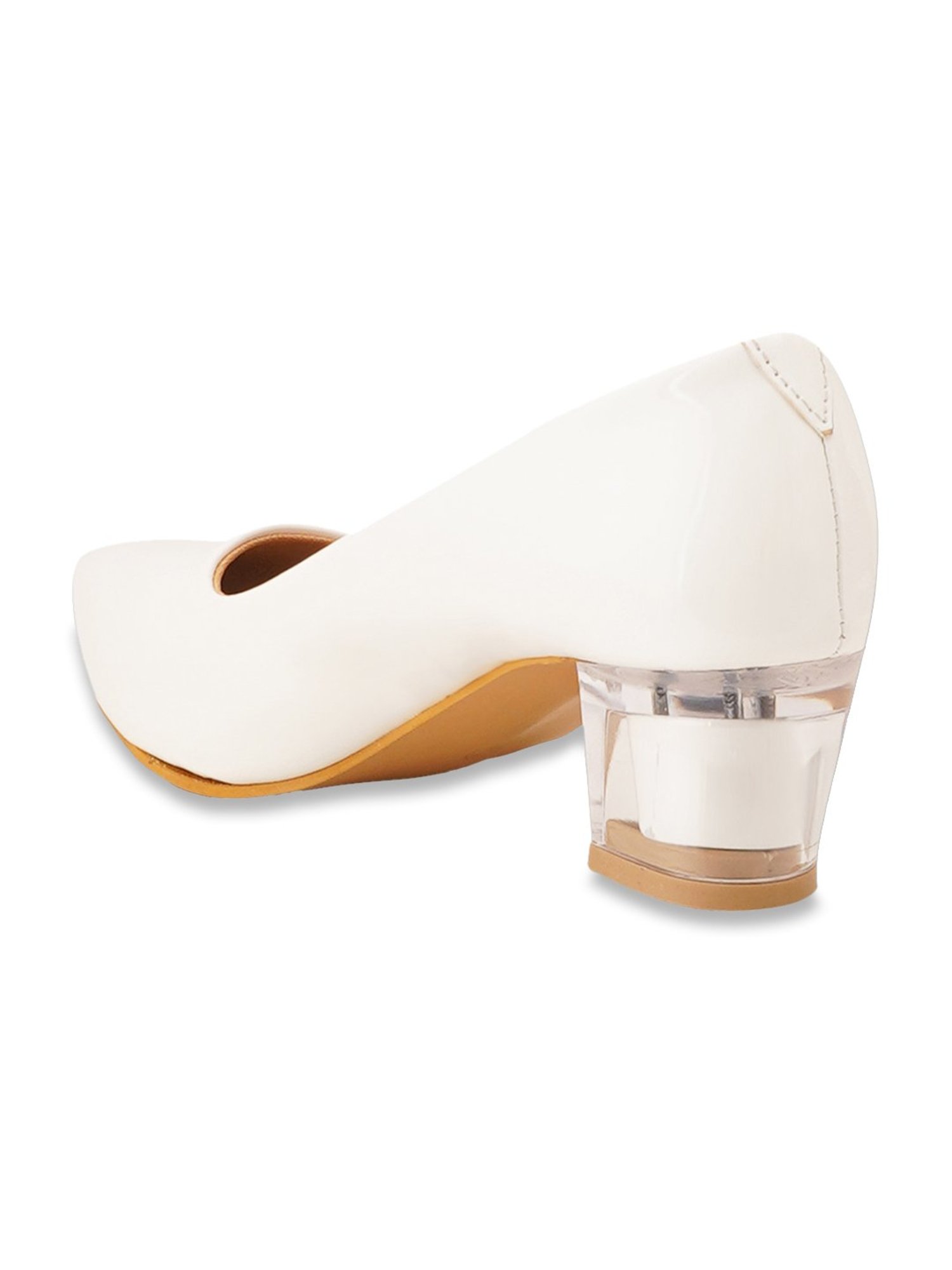 Scentra Women's White Casual Pumps