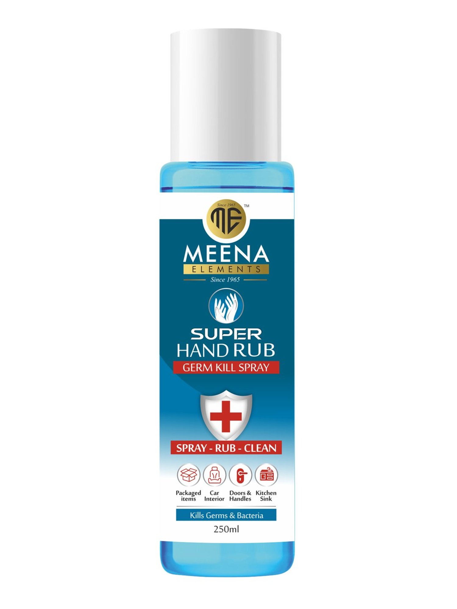 Meena Elements Super Hand Rub Spray (250 ml) - Pack of 5
