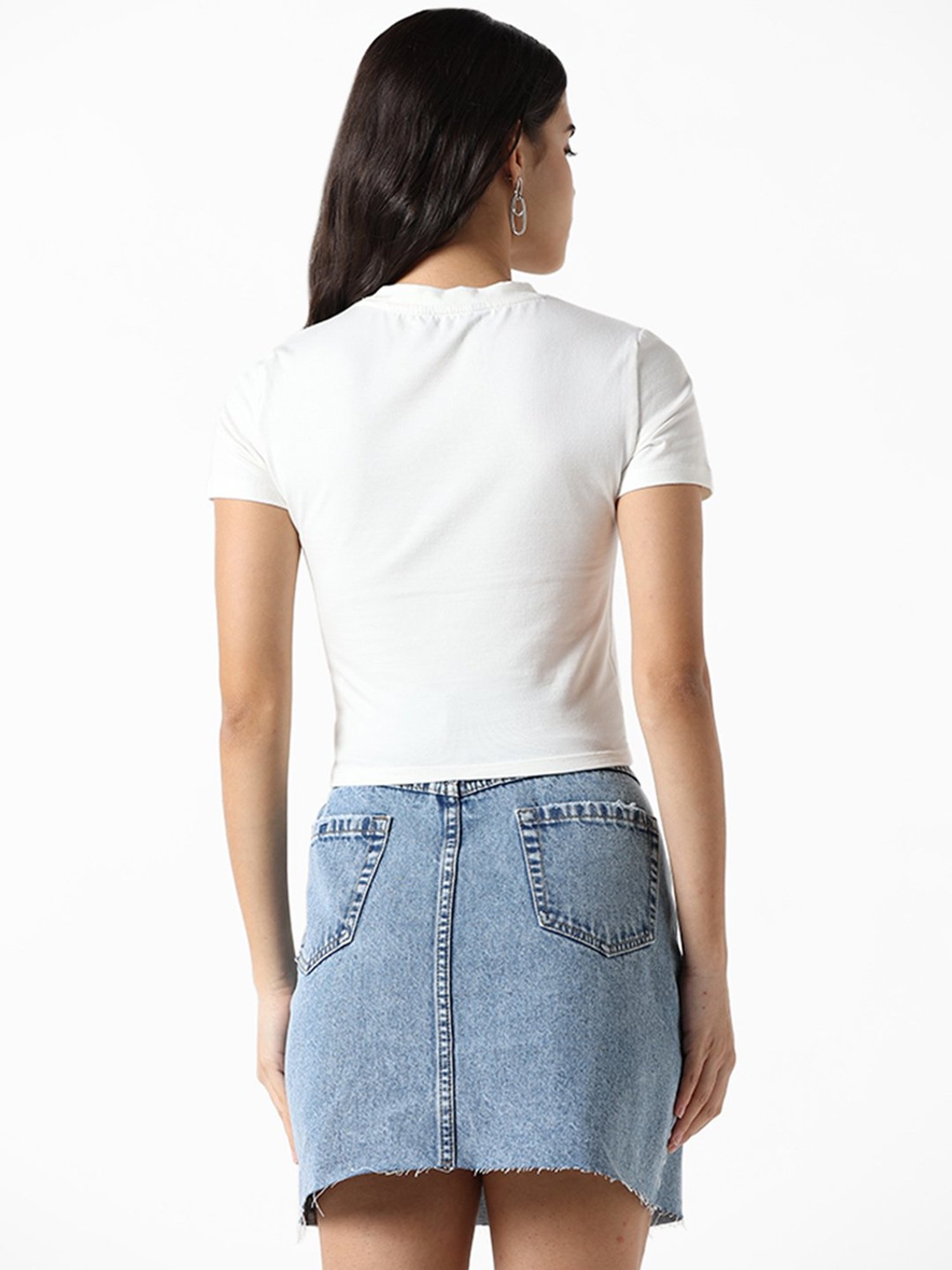 Nuon by Westside Plain White T-Shirt