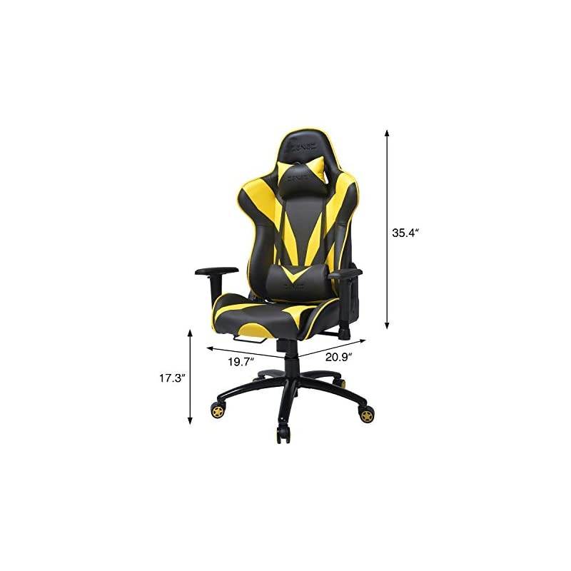 Gaming Chair Video Game Chairs Racing Style PU Leather High Back Adjustable with Headrest and Lumbar Support for Long Sessions of Computer Gaming or Office Working Chairs (White)