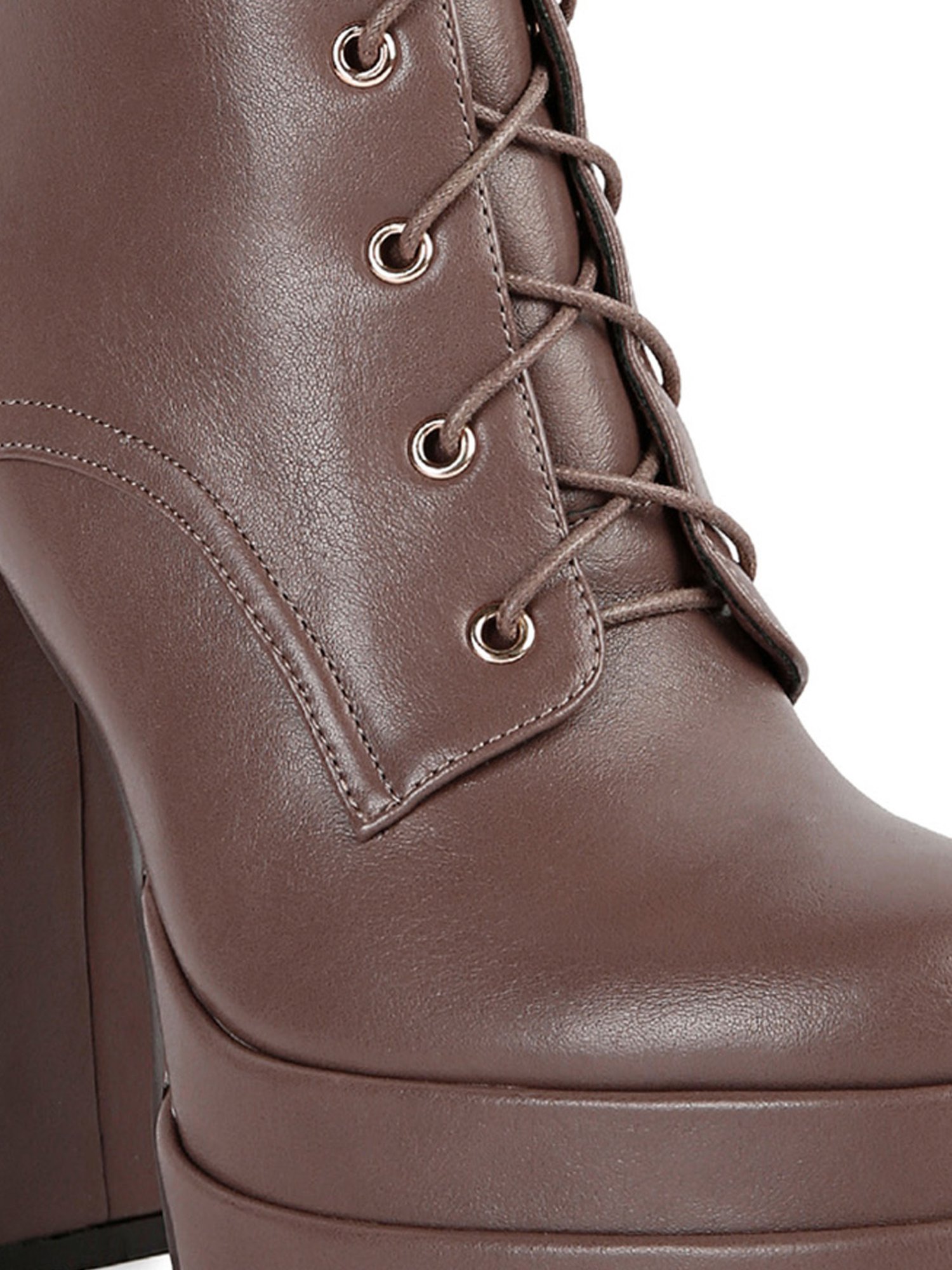 London Rag Women's Taupe Derby Boots