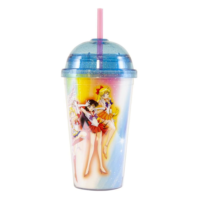 Just Funky Sailor Moon 16oz. Carnival Cup with Glitter Dome Lid