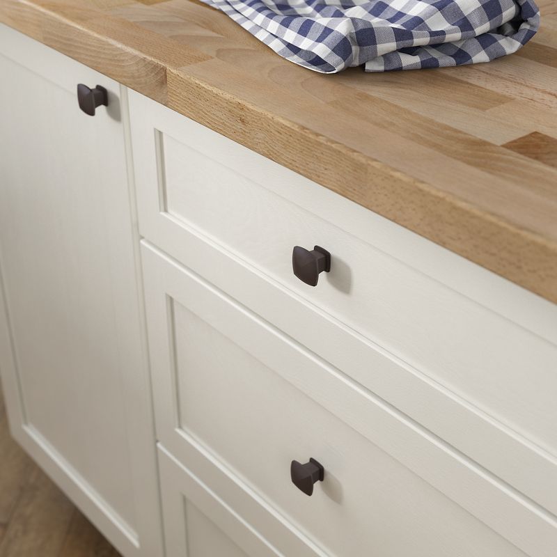 Franklin Brass 25pk 1-1/5" (30.5mm) Soft Square Knob Dark Bronze