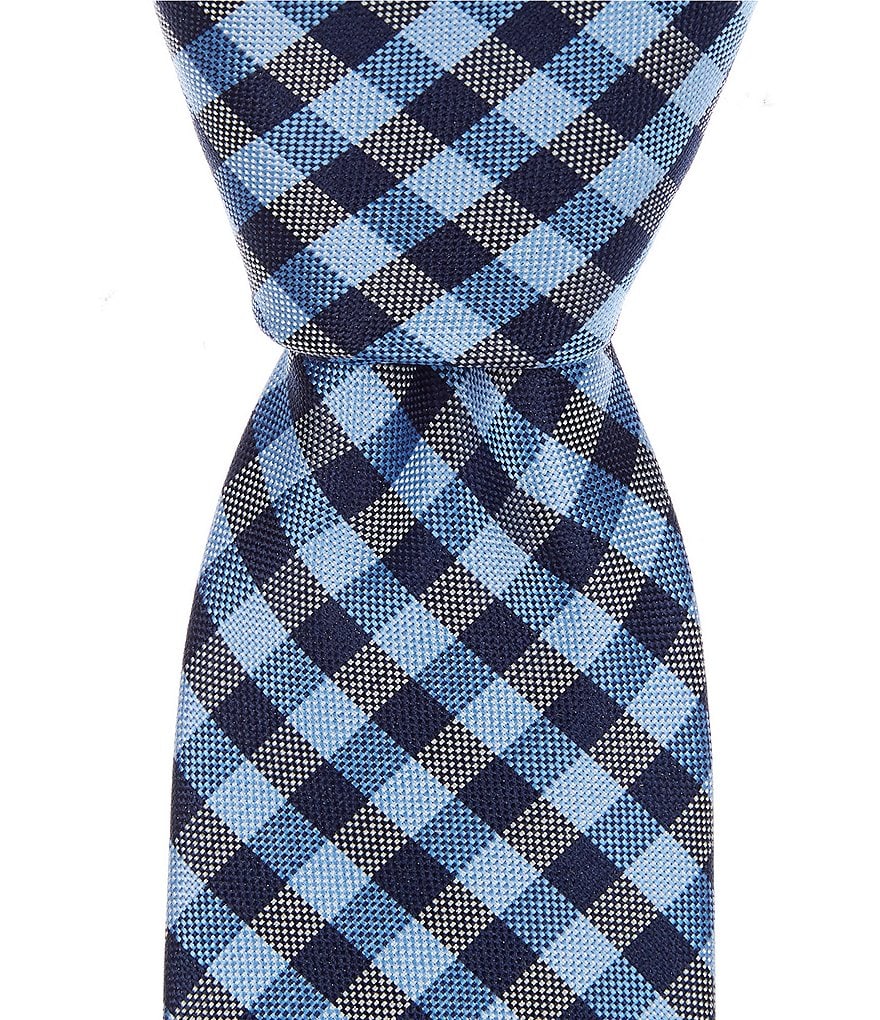 Class Club Boys Gold Label 50#double; Blue Check Tie