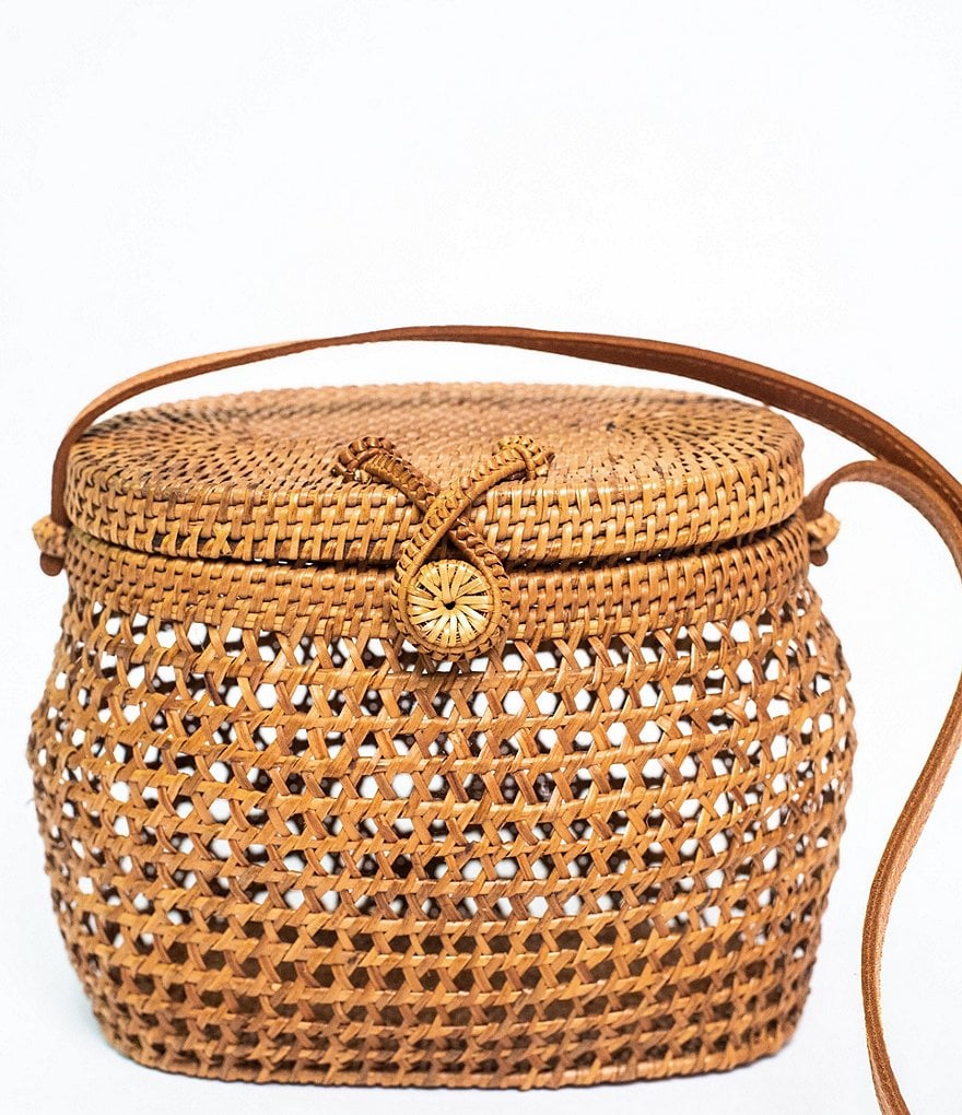 Beachgold Net Straw Shoulder Bag