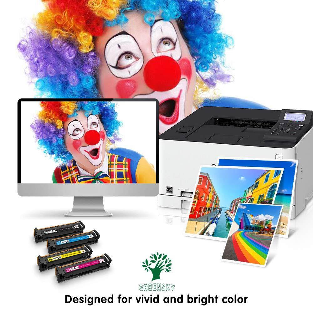 GREENSKY for Canon 045 045H (CRG-045H) Compatible Toner Cartridge(High Capacity) - 4 Pack for Canon Color imageCLASS MF634Cdw MF632Cdw LBP612Cdw LBP613Cdw LBP611Cn Laser Printer