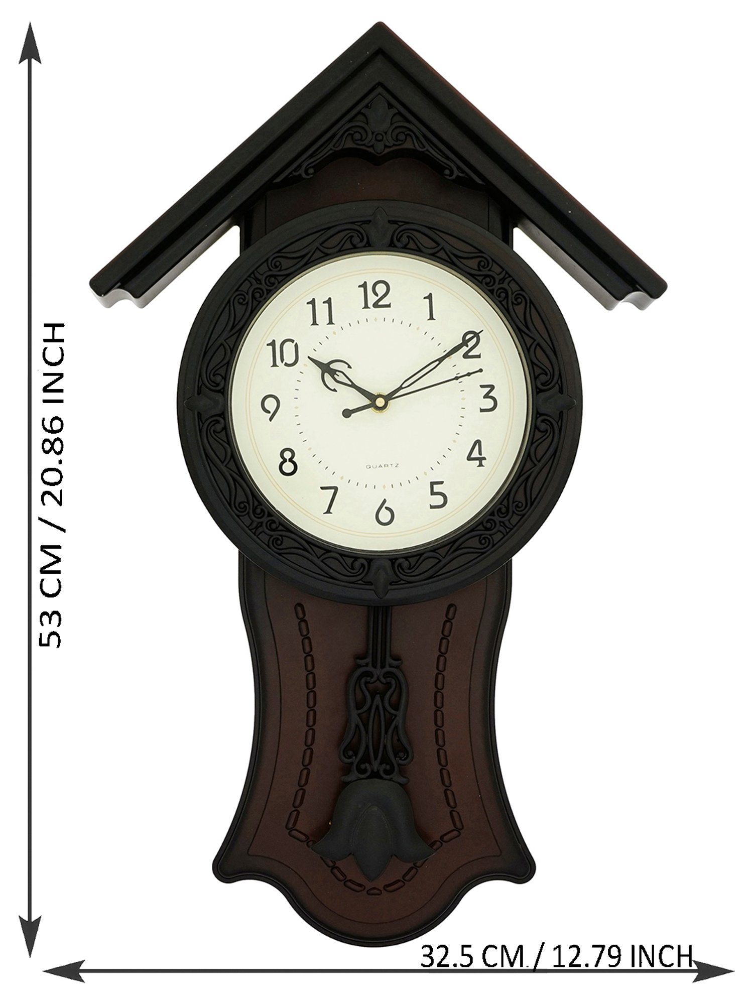 CHRONIKLE Black Plastic Wall Clock