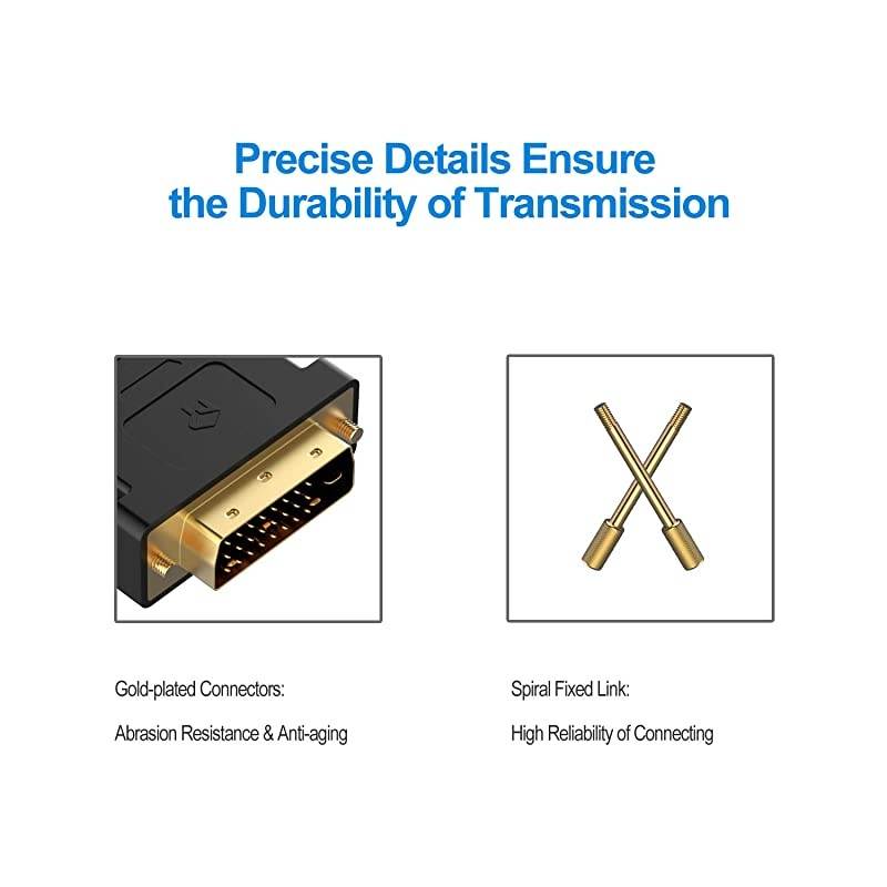 DVI to HDMI Adapter 2Pack GoldPlated 1080P Male to Female Converter Black