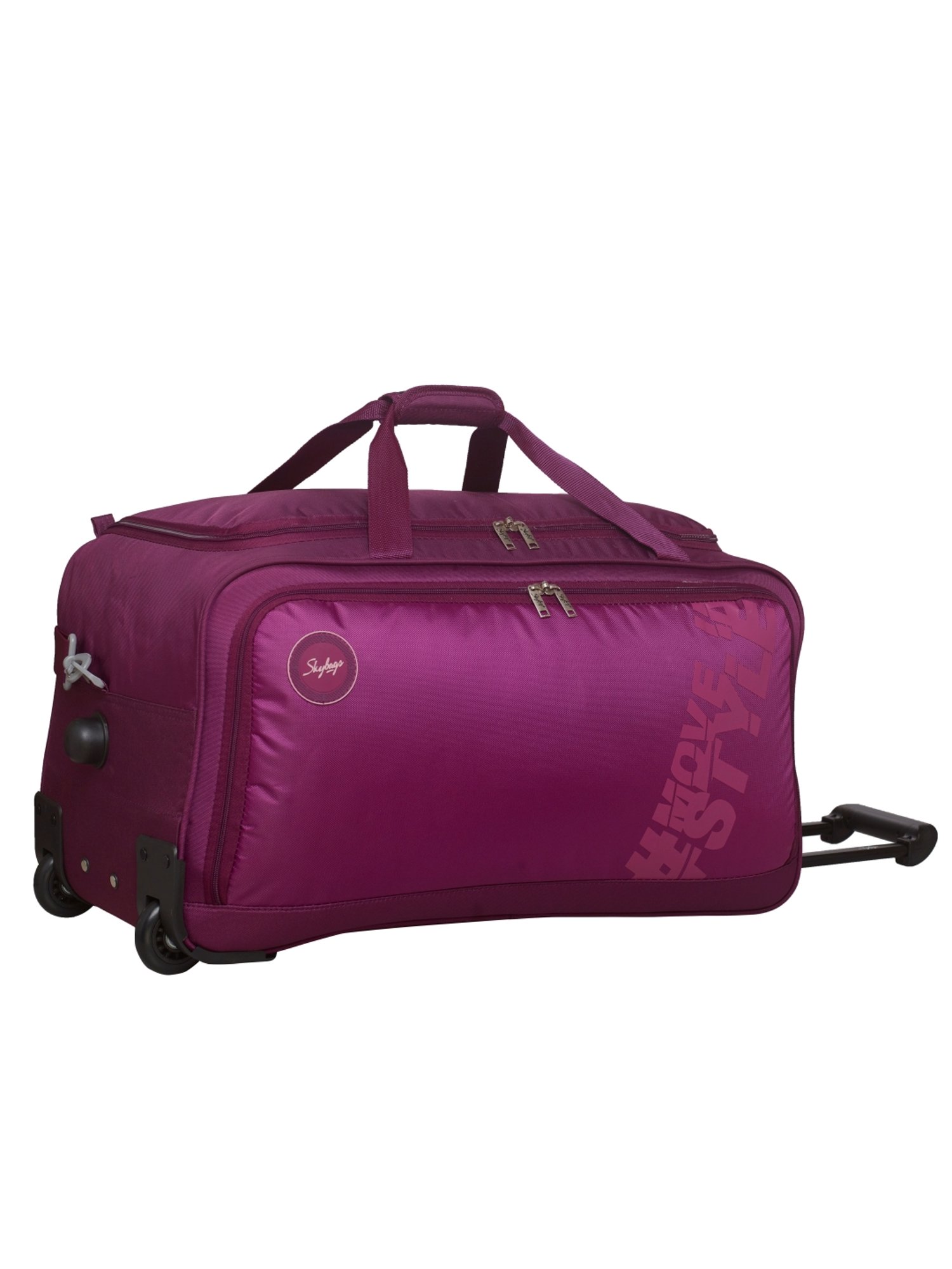 Skybags Casper Orchid Purple 2 Wheel Large Soft Duffle Trolley - 67 cm