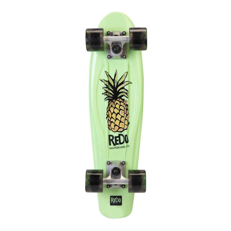 ReDo Skateboard 22.5" 6.0 Retro Poly Cruiser Skateboard - Wavey Pineapple