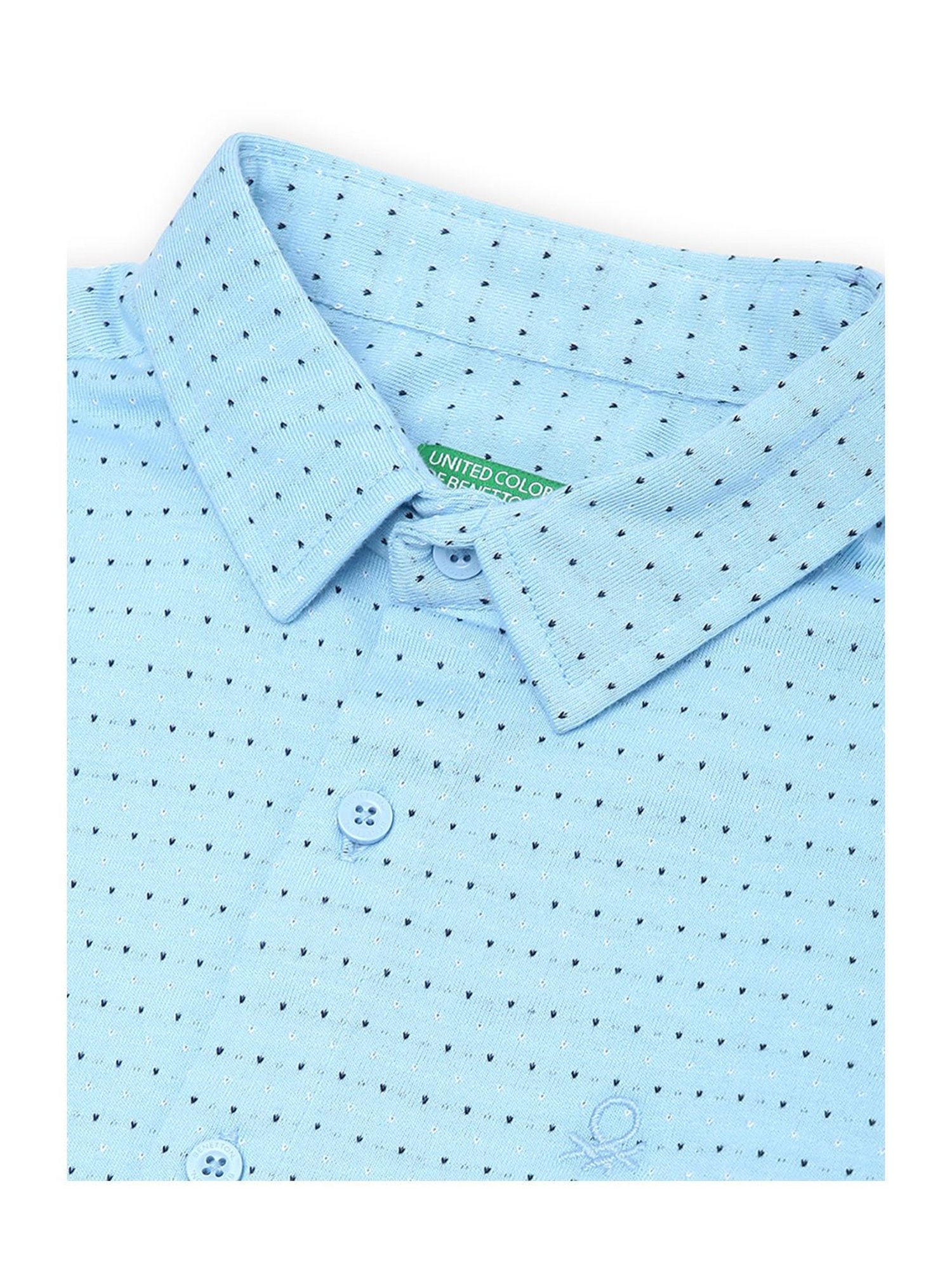 United Colors of Benetton Kids Blue Printed Shirt