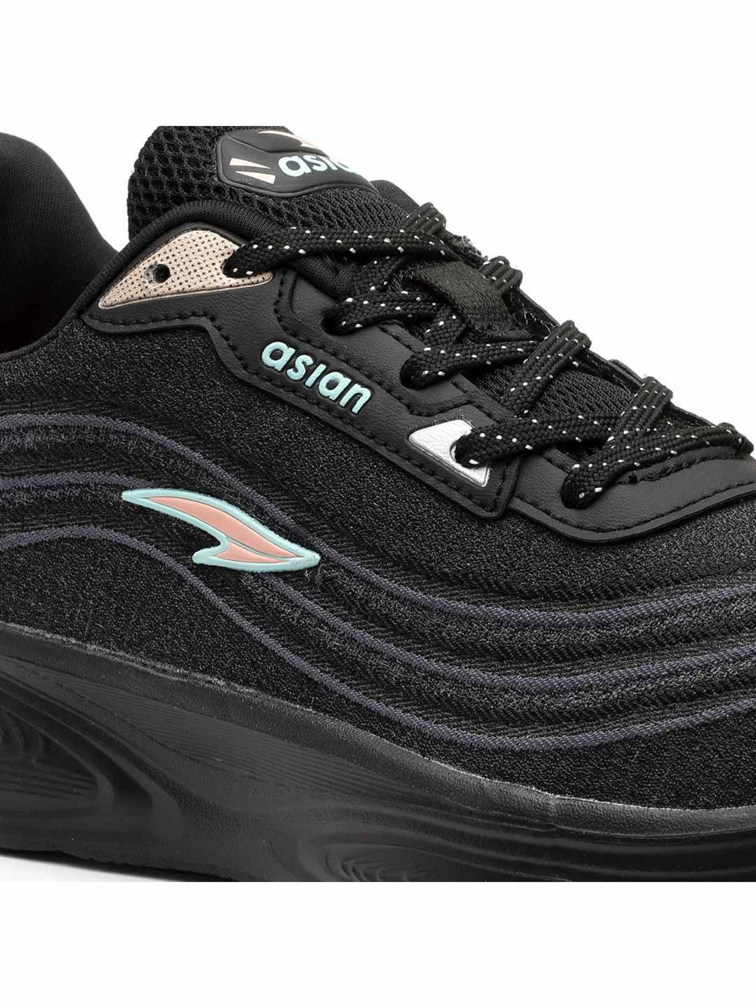 Asian Women's Black Running Shoes