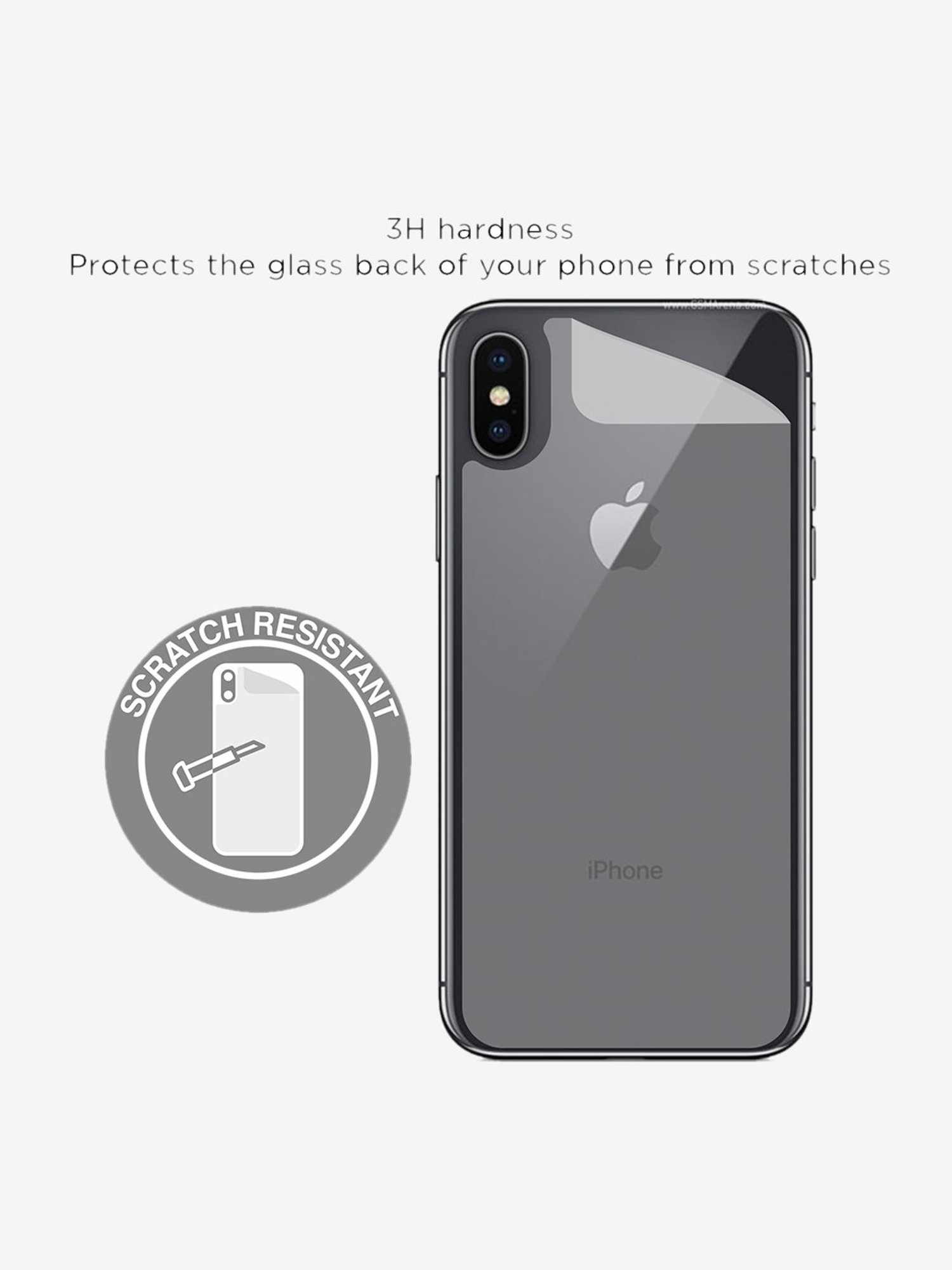 Stuffcool Mighty Shield Back Screen Protector for Apple iPhone XS Max (Transparent)