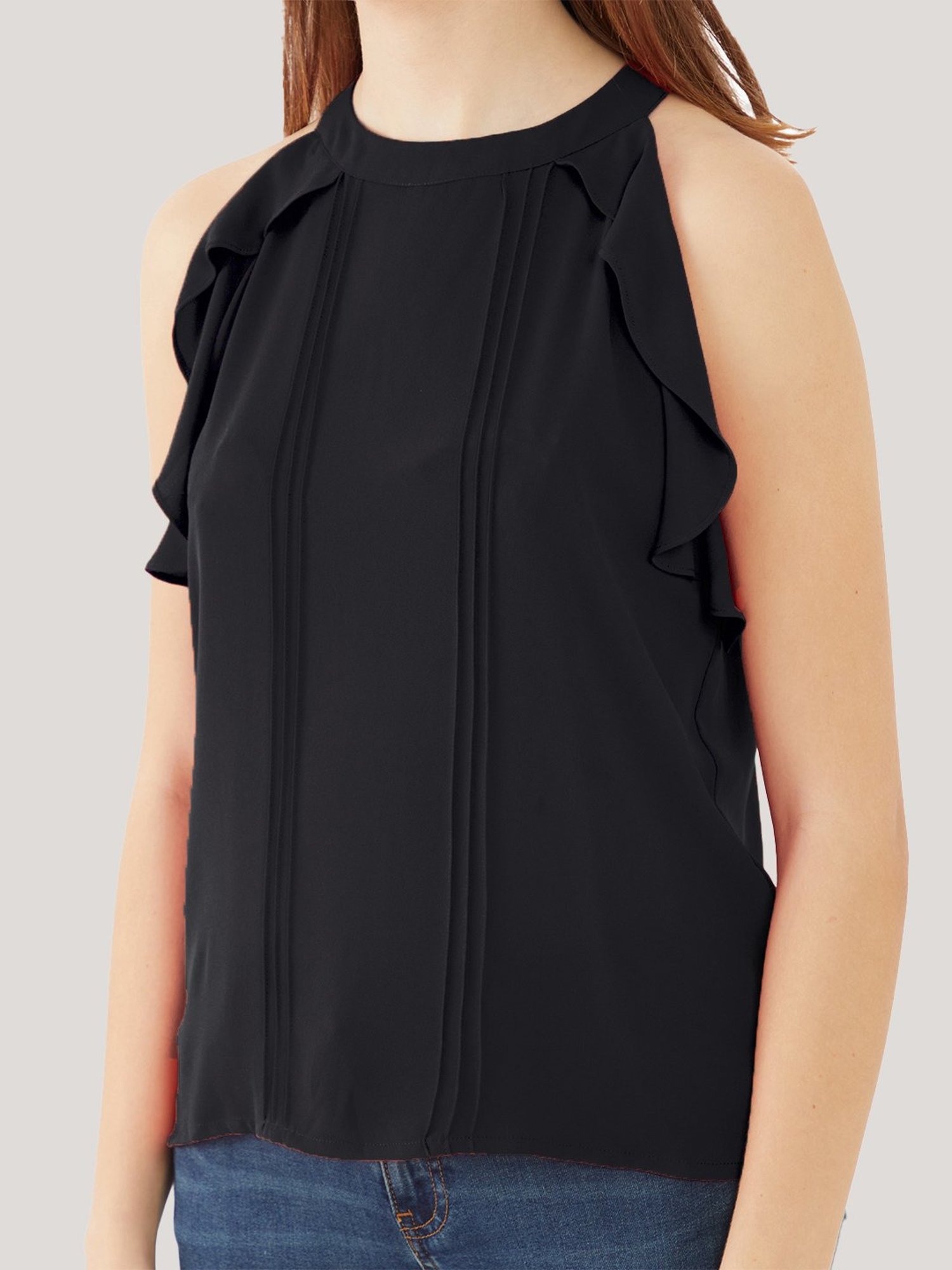 Zink London Black Regular Fit Top