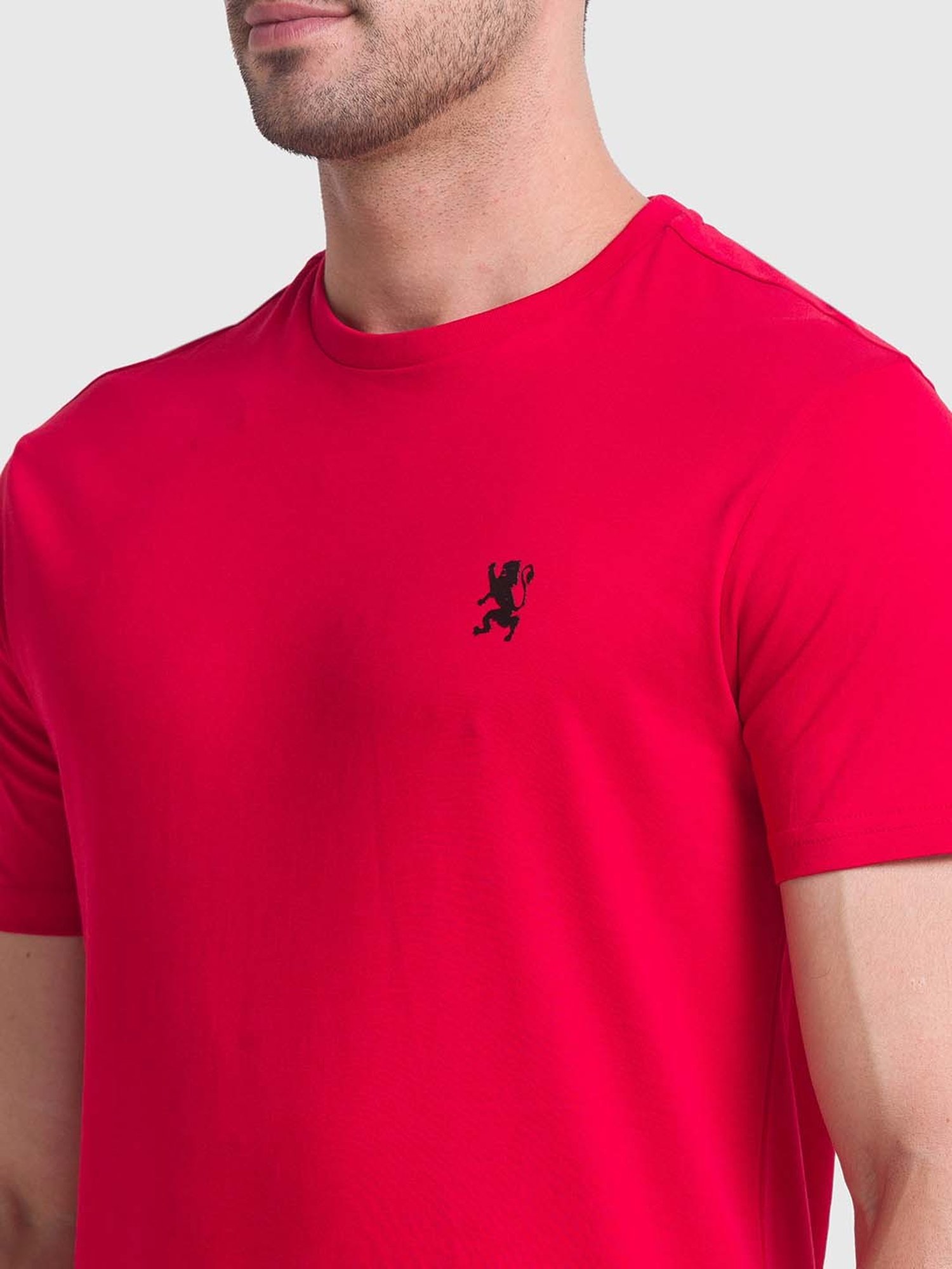 Giordano Red Slim Fit Crew T-Shirt