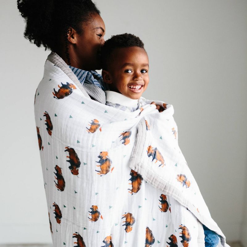 Little Unicorn XL Big Kid Cotton Muslin Quilt - Bison
