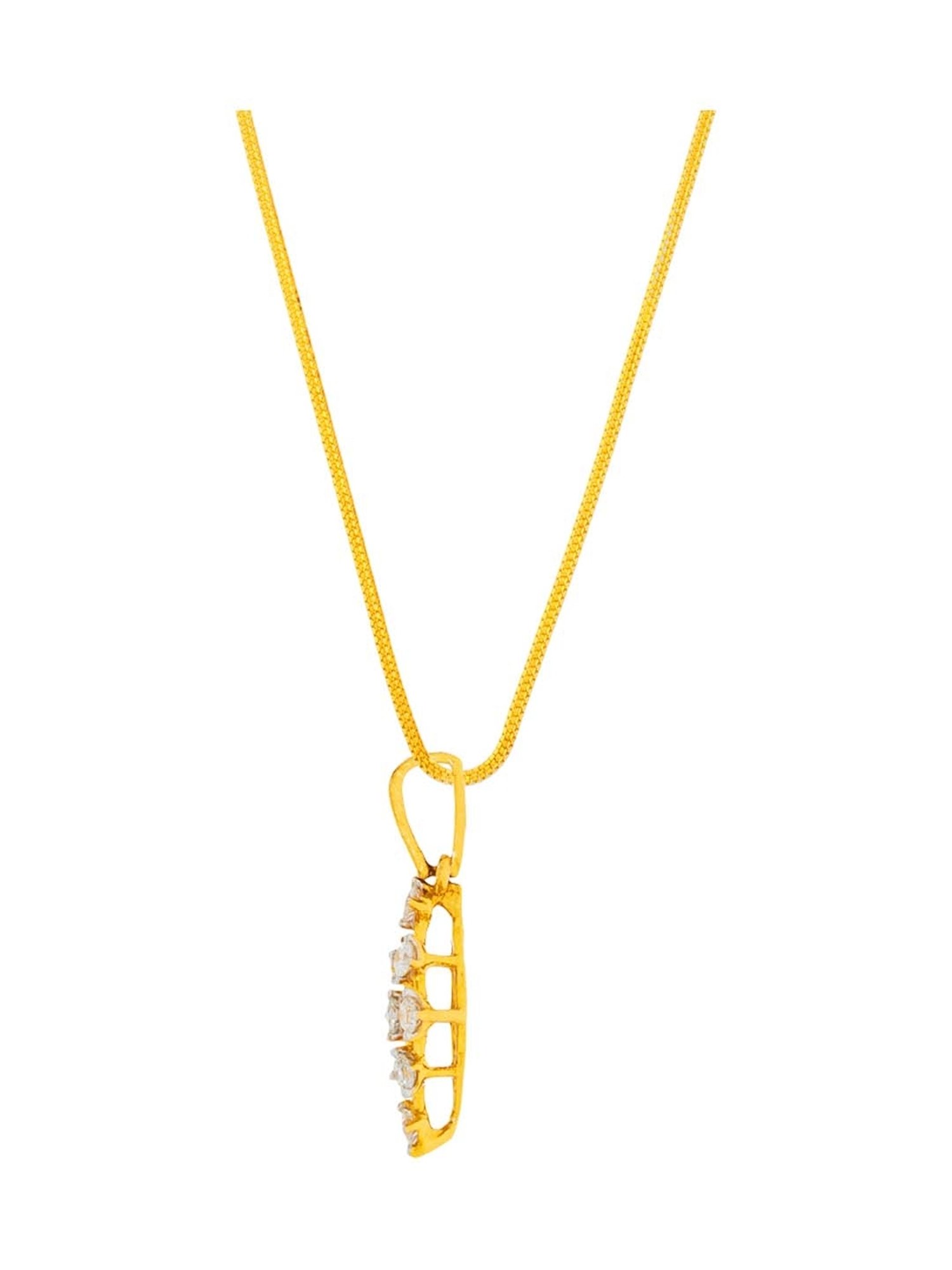 Joyalukkas 18k Gold & Diamond Pendant with Chain