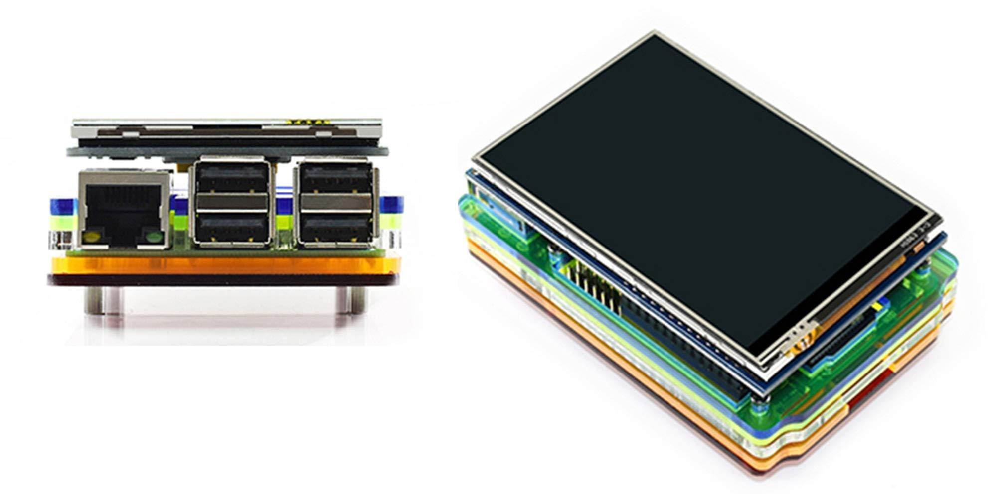 3.5 inch Resistive Touch Screen IPS LCD 480x320 Hardware Resolution XPT2046 Controller for Any Revision of Raspberry Pi (3B+/3B/2B/A+/B+)