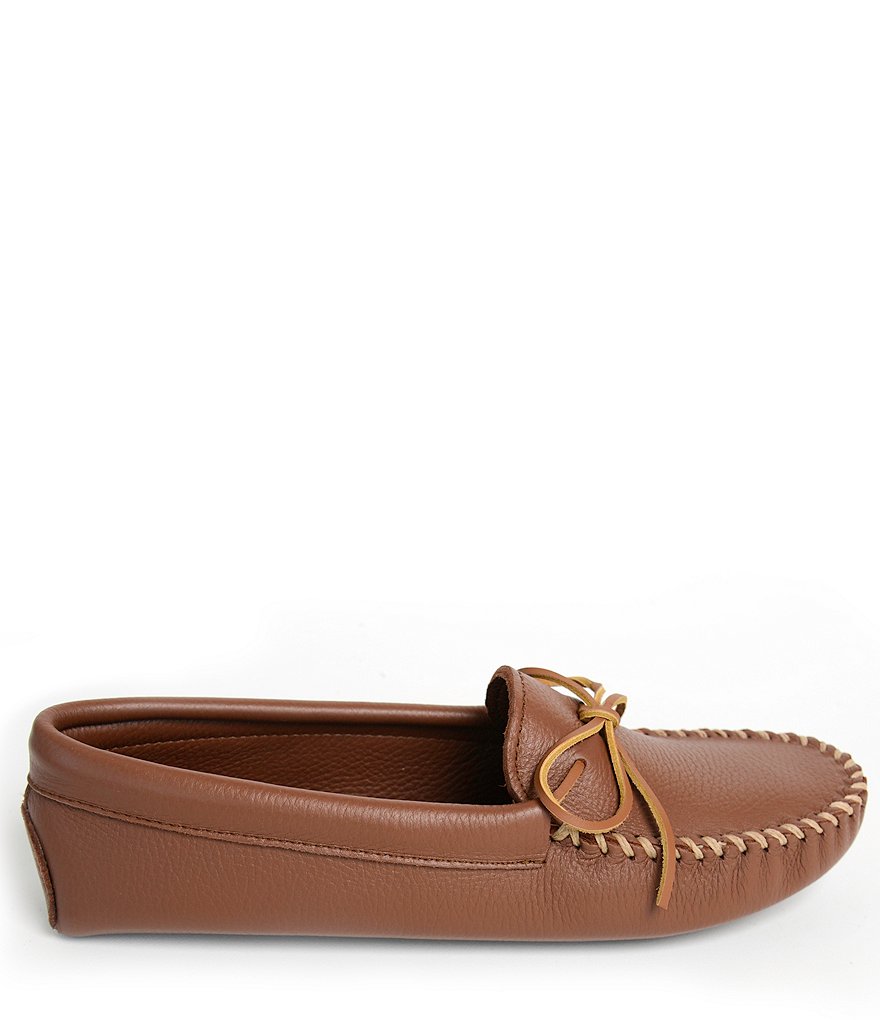 Minnetonka Men's Double Deerskin Leather Softsole Slipper
