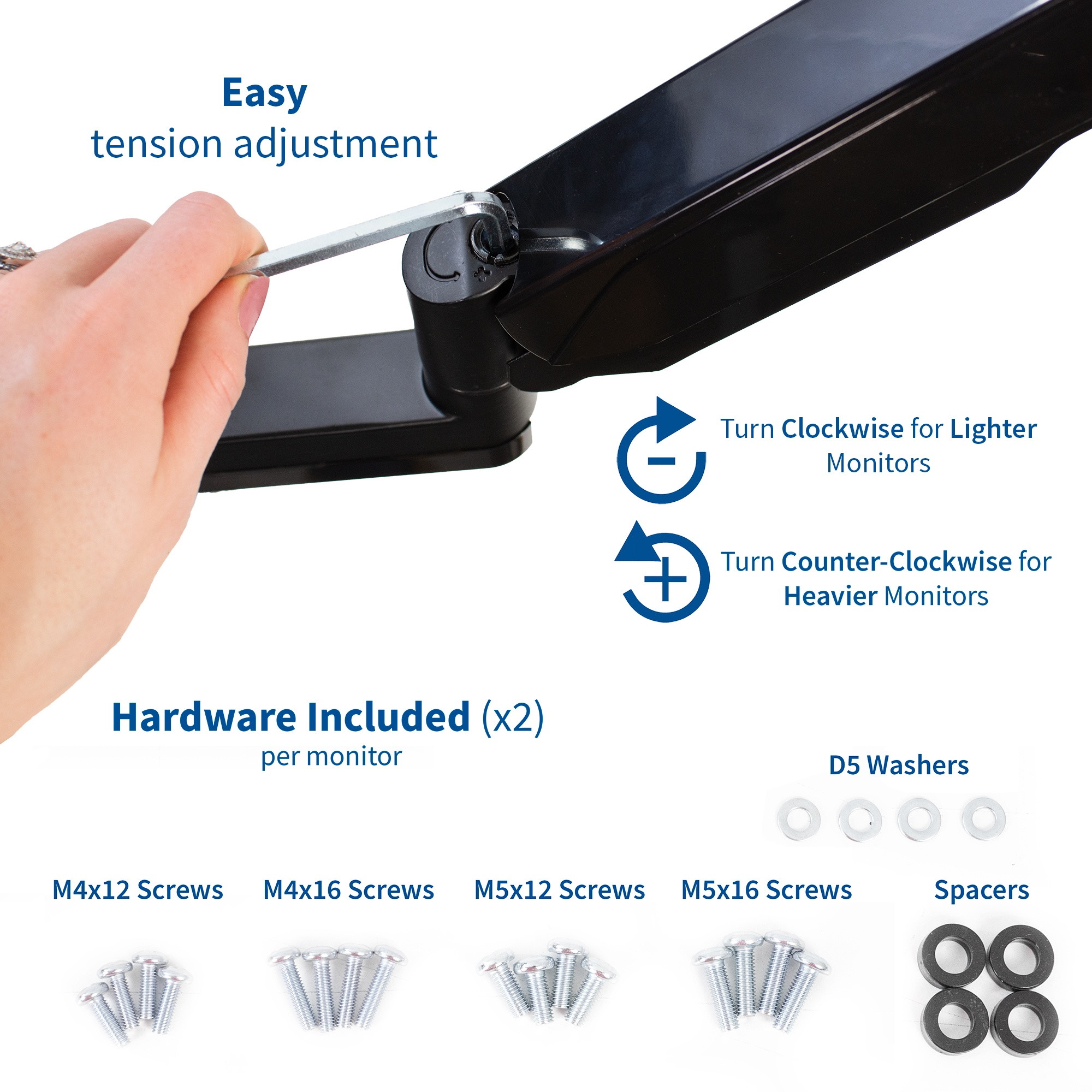 VIVO Dual Monitor Pneumatic Spring Arm Sit-Stand Desk Mount for 2 Screens up to 32" each (STAND-V002K)