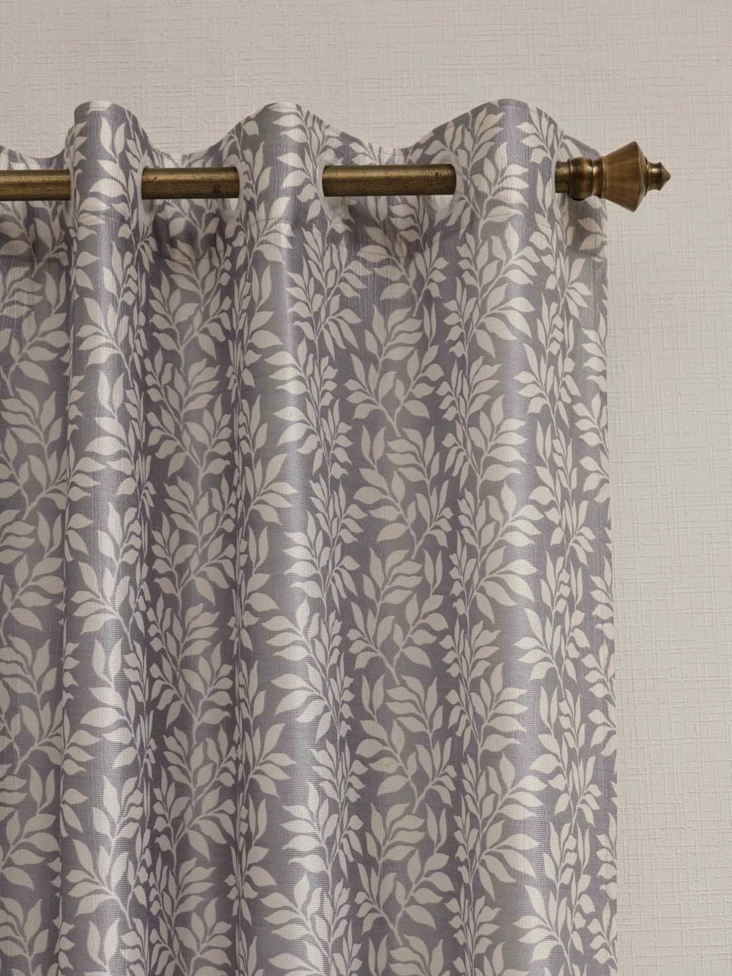 Ariana Breeze Grey Polyester 5ft Window Eyelet Curtain - Set of 2
