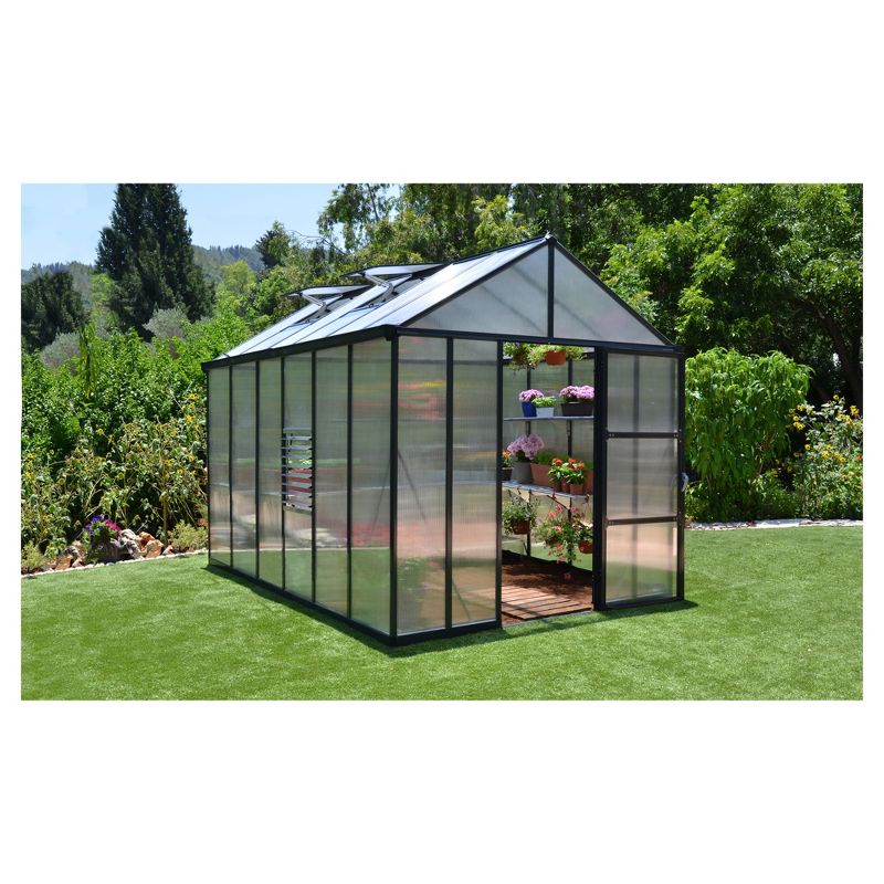 6' x 8' x 7' Nature Greenhouse Forest Green - Palram