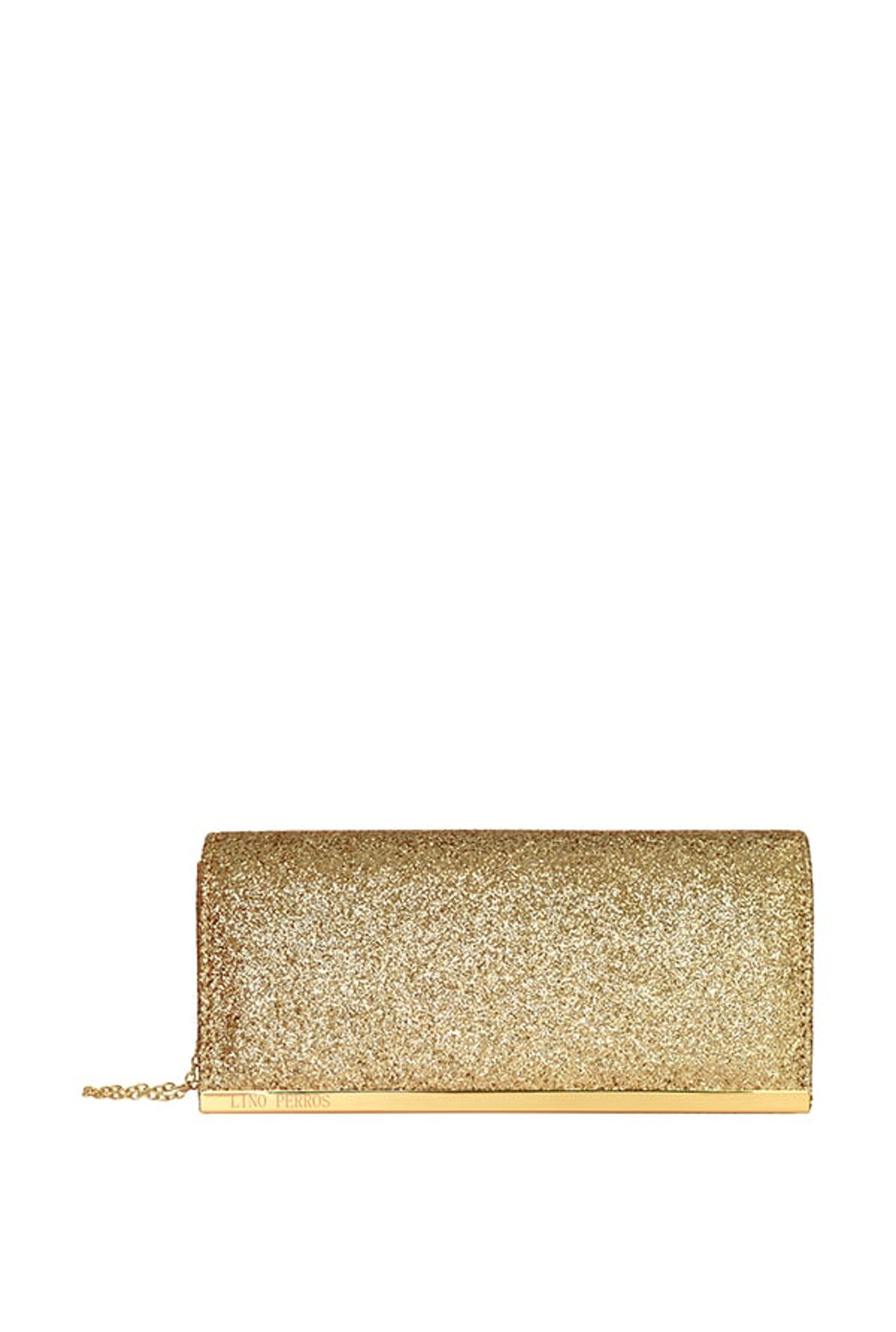 Lino Perros Golden Shimmer Flap Clutch
