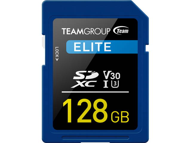 Team Group 128GB Elite SD Card UHS-I U3 V30 Read/Write Speed Up to 90/45MB/s (TESDXC128GIV3001)