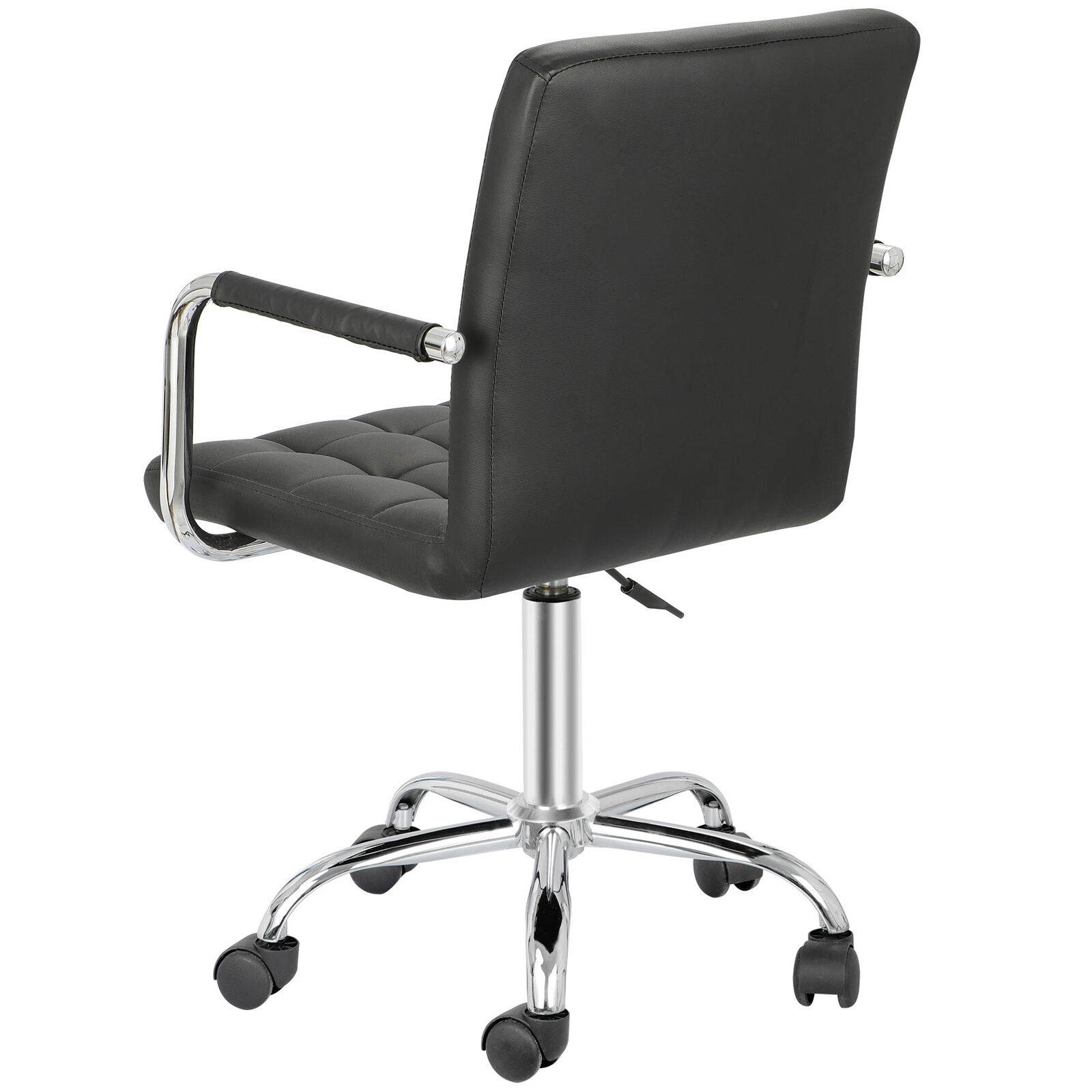 Modern Midback Armrests Office Chair Desk Office Chair with Wheels Swivel Chair Adjustable Height