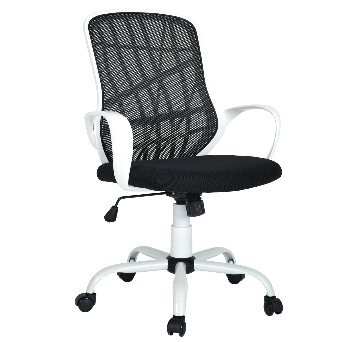 Furniture R White Mesh Swivel Office Chair