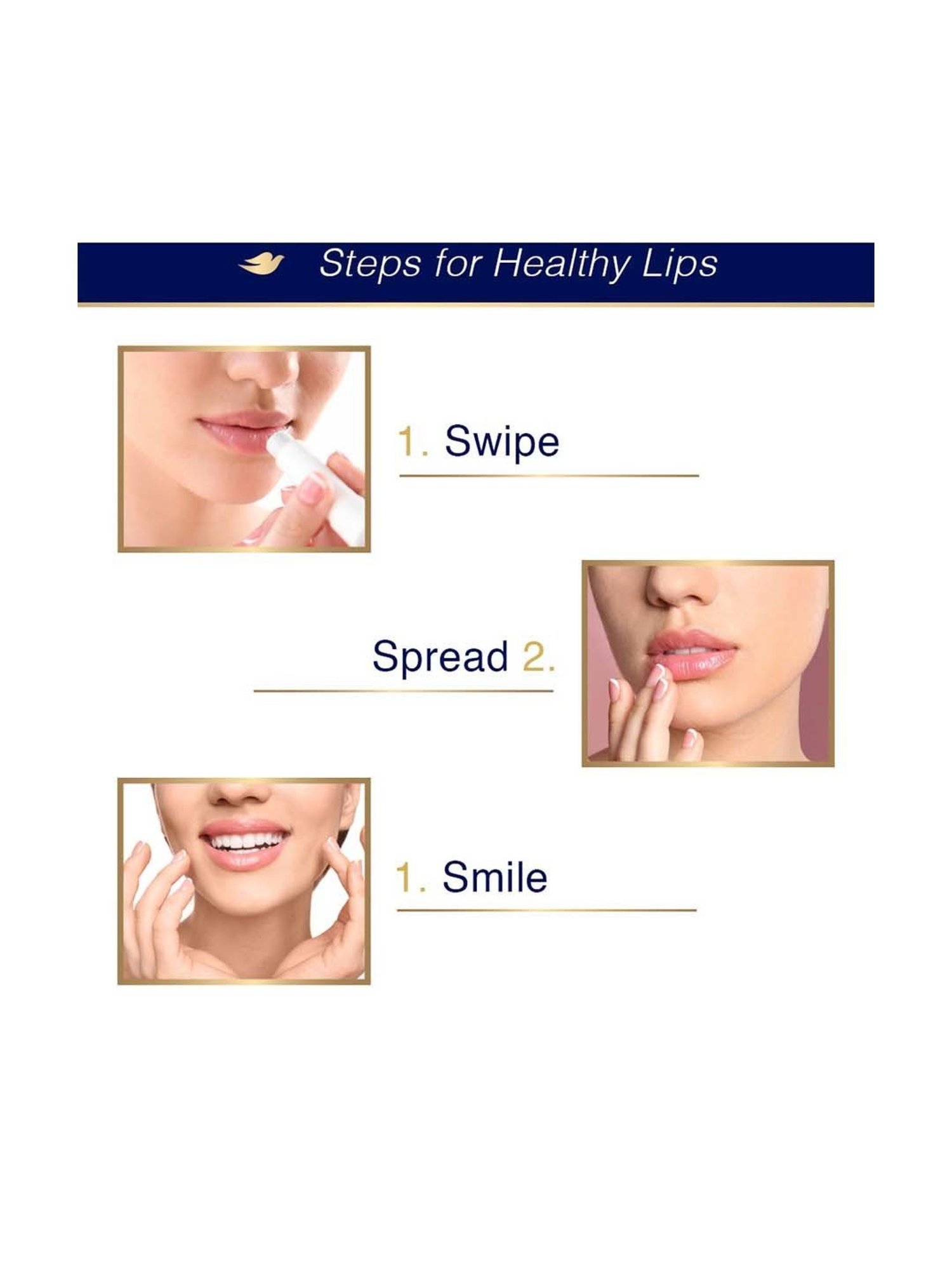 Dove Essential Nourishing Lip Care - 4.8 gm (Pack of 2)