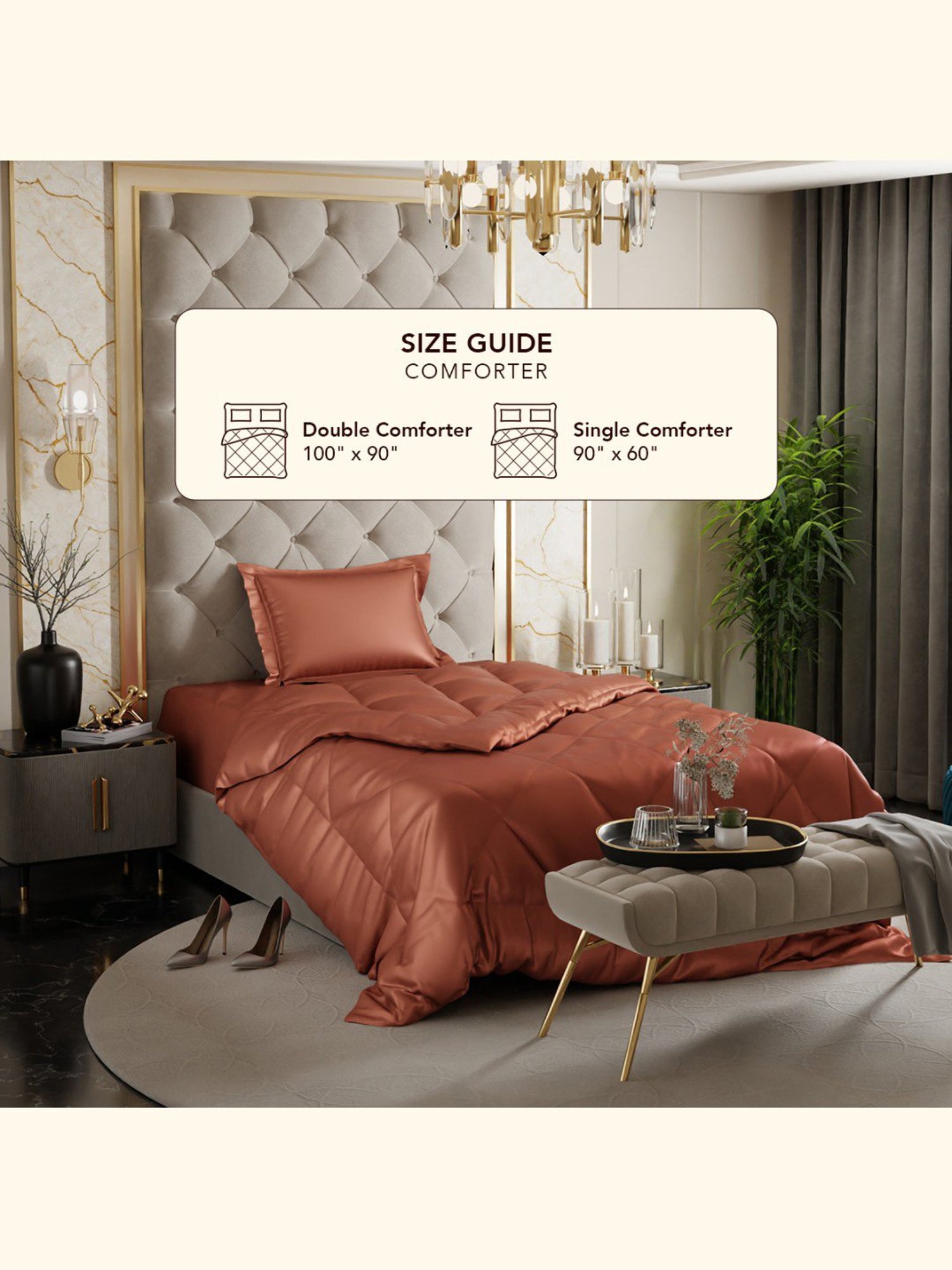 Stoa Paris Date Night Brown Polyester 150 GSM Single Comforter