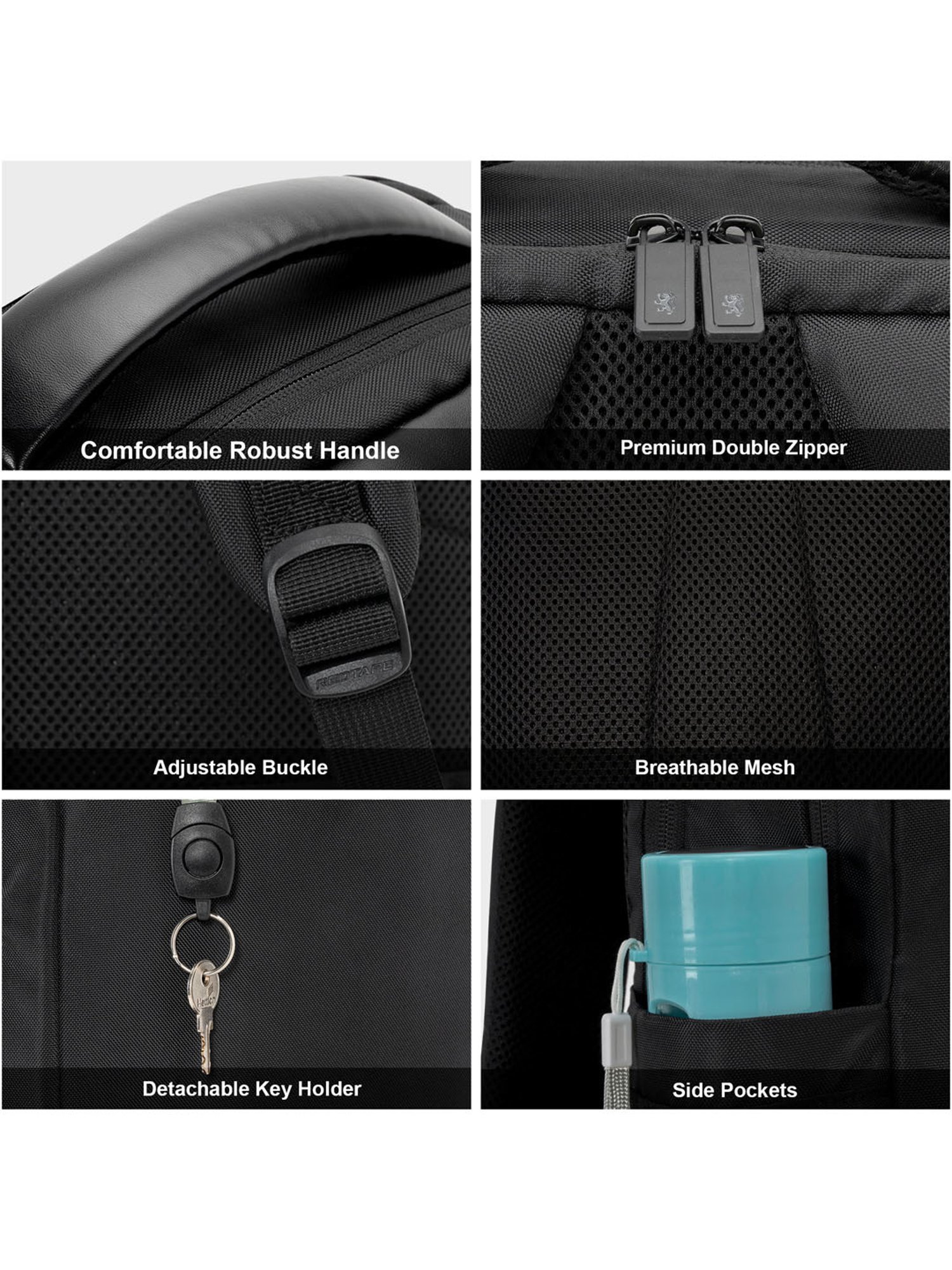 Red Tape 28 L Black Large Laptop Backpack