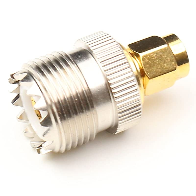 SMA Male to UHF Female ConnectorsSMA Connect to Antenna Adapters Pl259 RF Coax Cable Connectors End Fittings