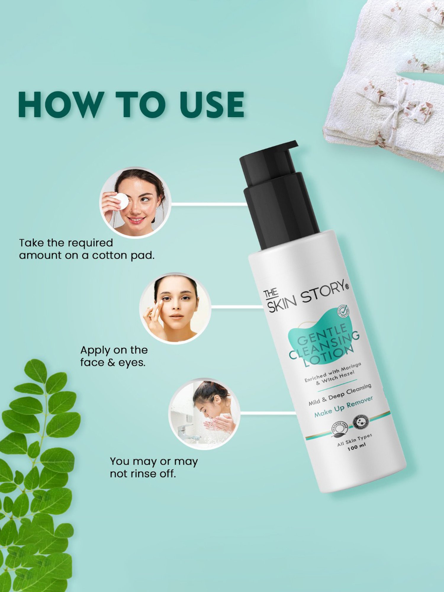 The Skin Story Moringa & Witch Hazel Gentle Cleansing Lotion - 100 ml