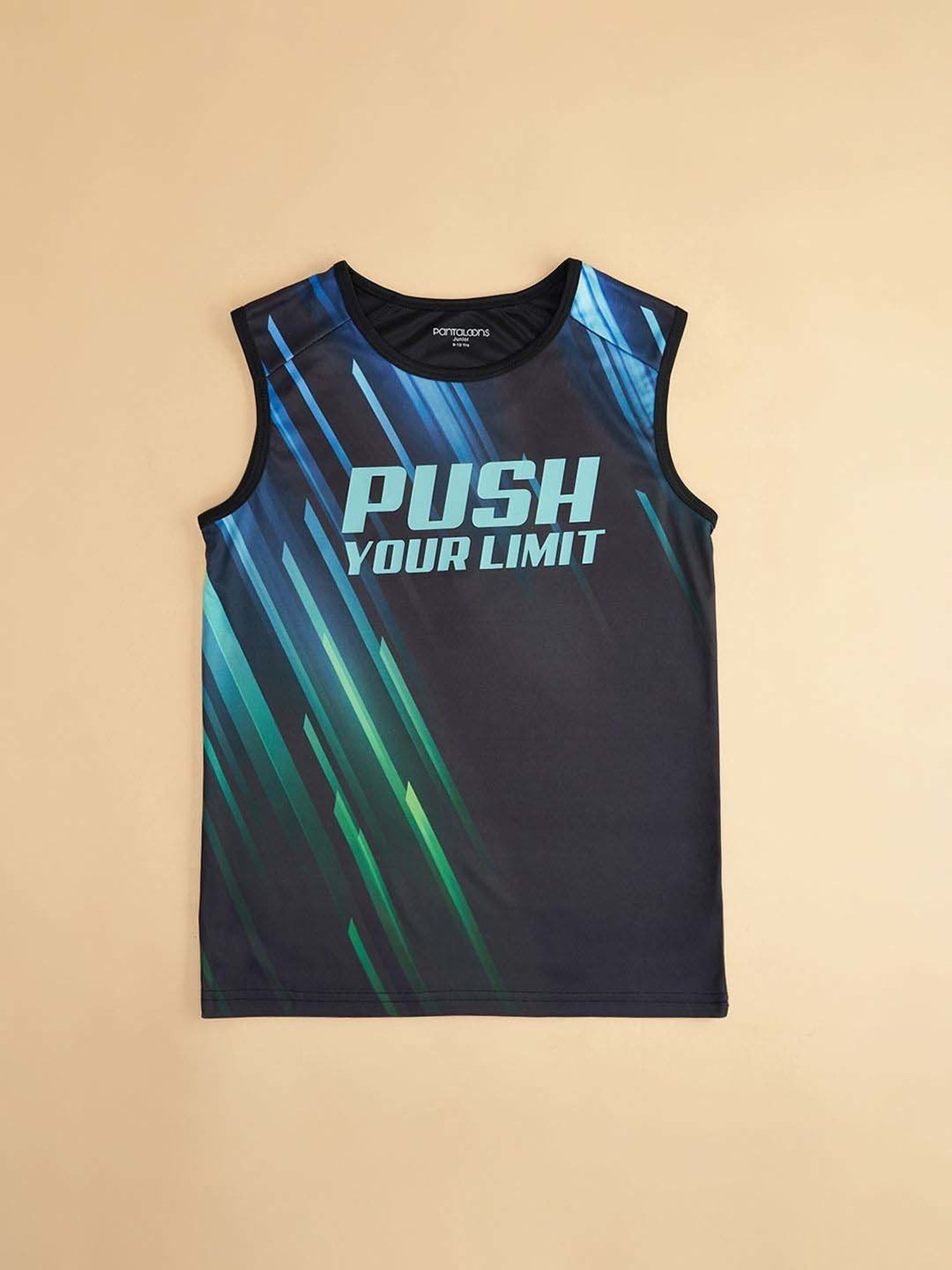 Pantaloons Junior Black Printed T-Shirt