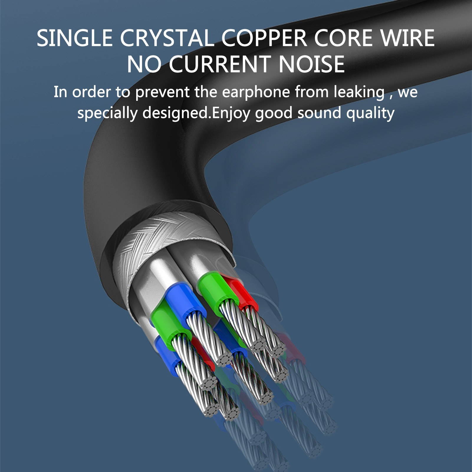 A4 Wired Earphone Dual Driver 3.5mm Port Bass Stereo In-Ear Sports Waterproof Earphone (Four-loudspeaker version)