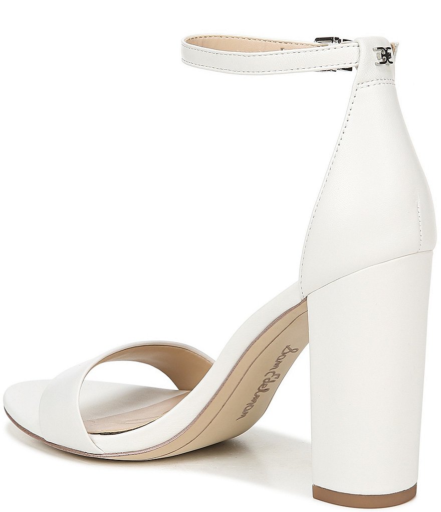 Sam Edelman Yaro Leather Ankle Strap Block Heel Dress Sandals
