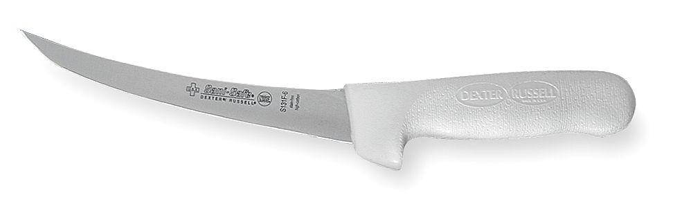 DEXTER RUSSELL 01483 Boning Knife,Flex,Curved,6 In,NSF