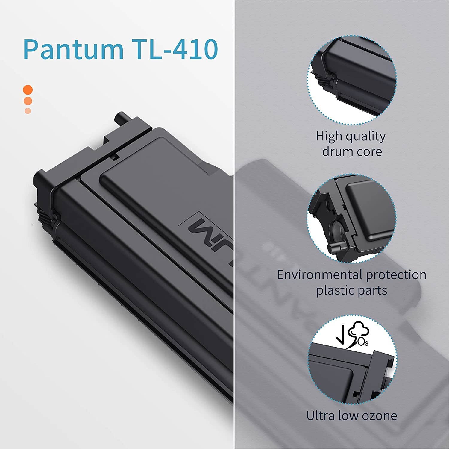 Pantum TL-410H Black Toner with 3000 Page Yield Compatible with P3012, P3302, M6802, M7102, M7202 Series