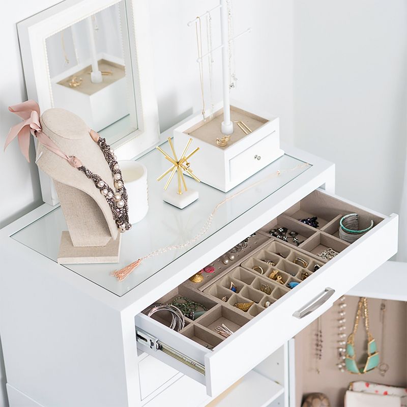 Neil 3 Drawer Jewelry Armoire White - Hives & Honey