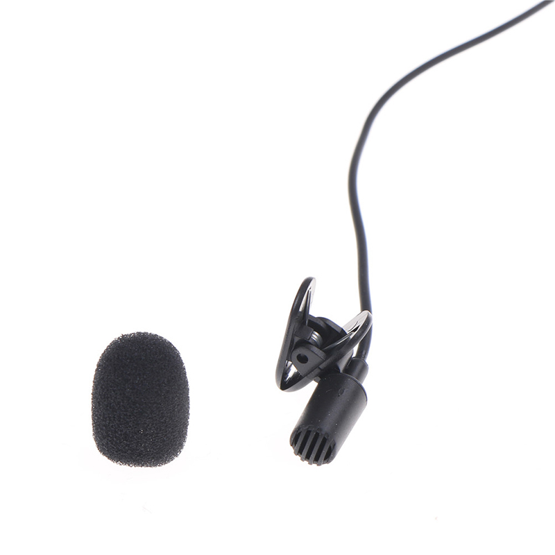 3.5mm Mini Studio Speech Mic Microphone Clip for PC Desktop Notebook 1.5M