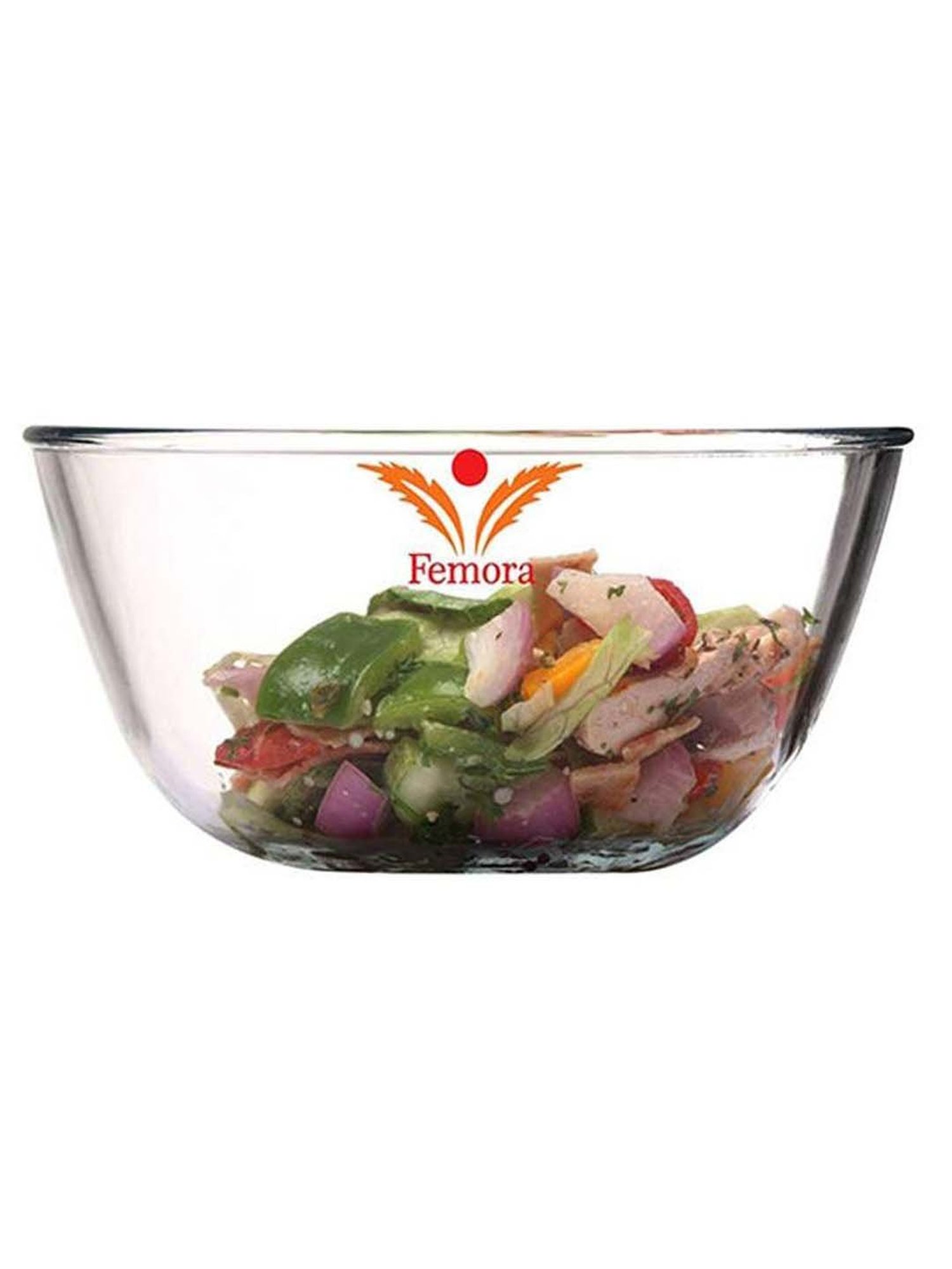 Femora Borosilicate Glass Microwave Safe Mixing Bowl (2650 ml) - Set of 1