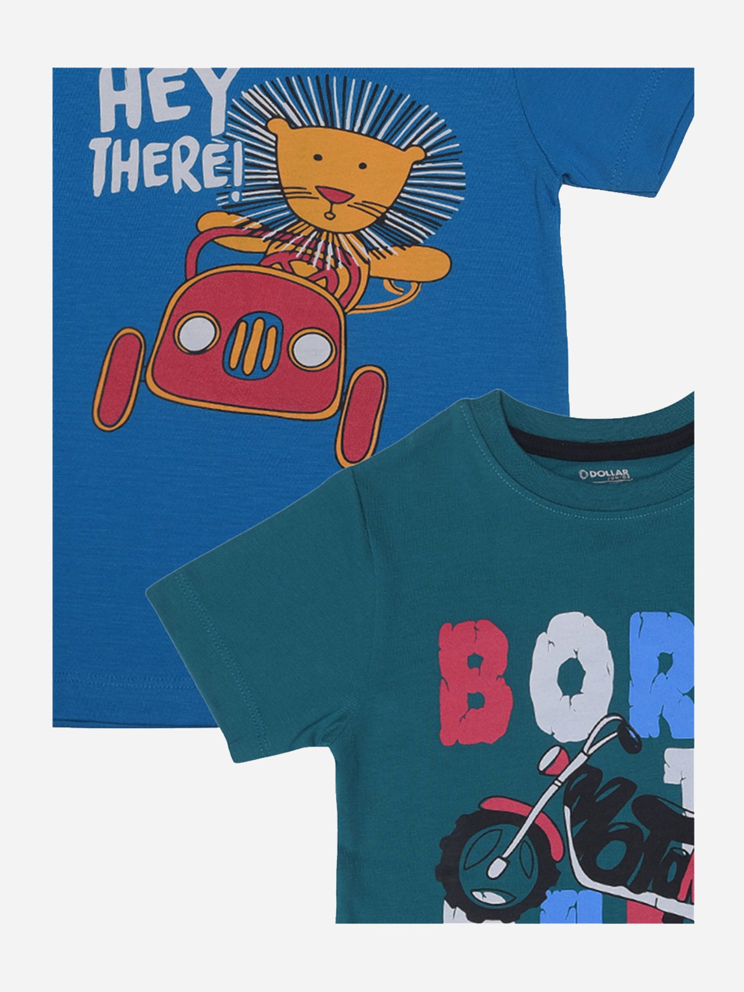 Dollar Boys Assorted Printed T-Shirt (Pack Of 2)