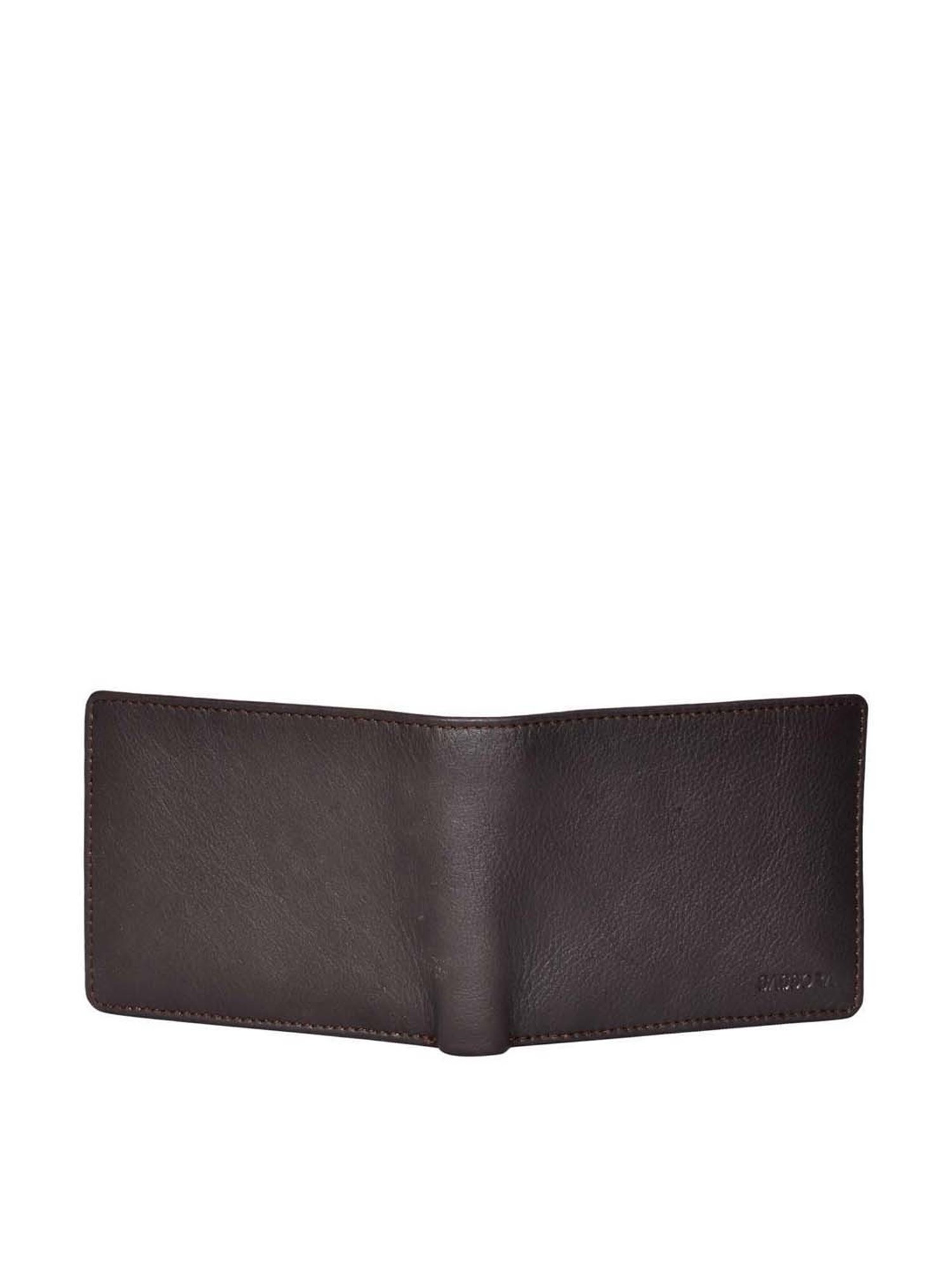 SASSORA Brown Casual Leather Bi-Fold Wallet for Men